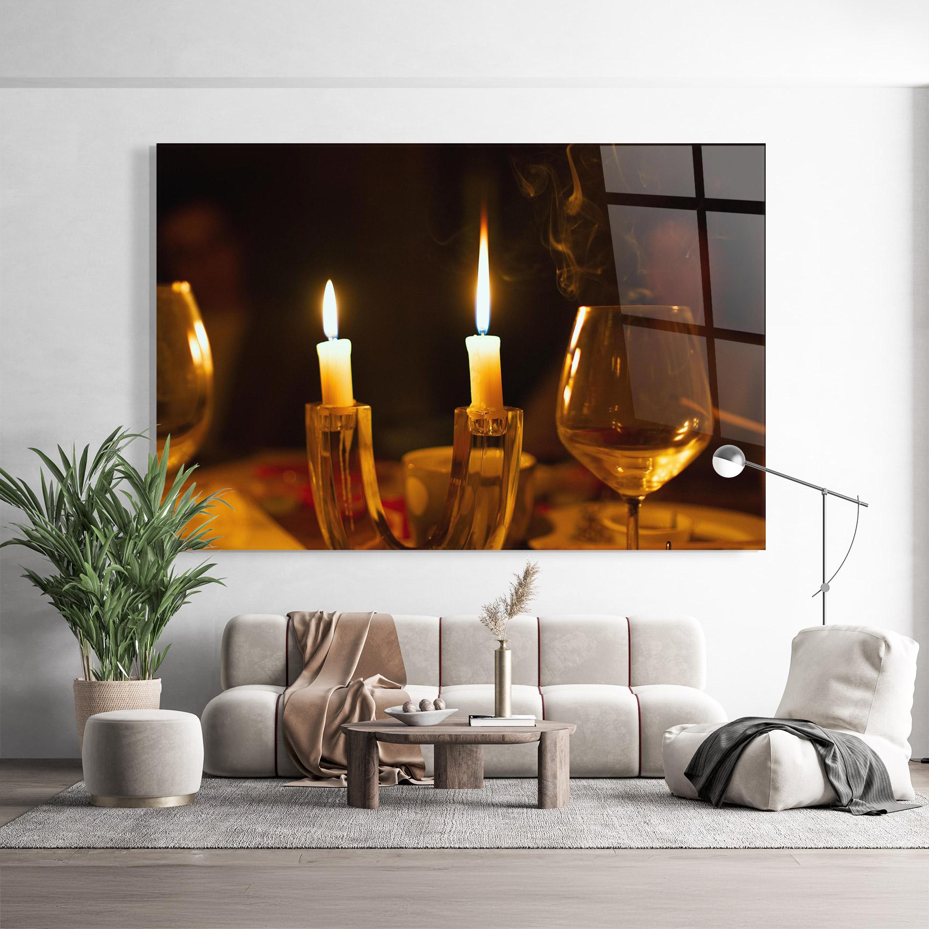 Üvegkép Candle Light mockup 9