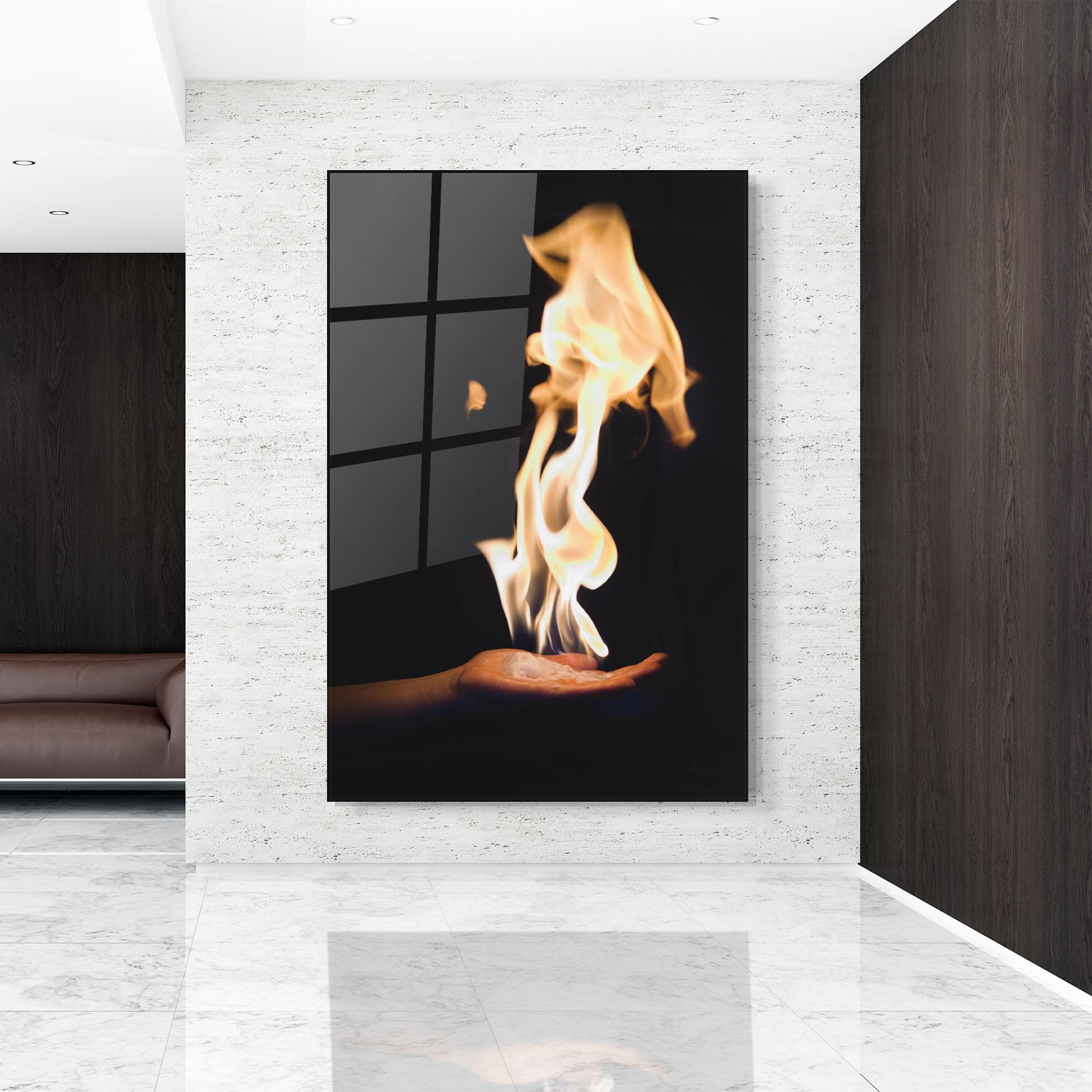 Üvegkép Fire Palm mockup 9