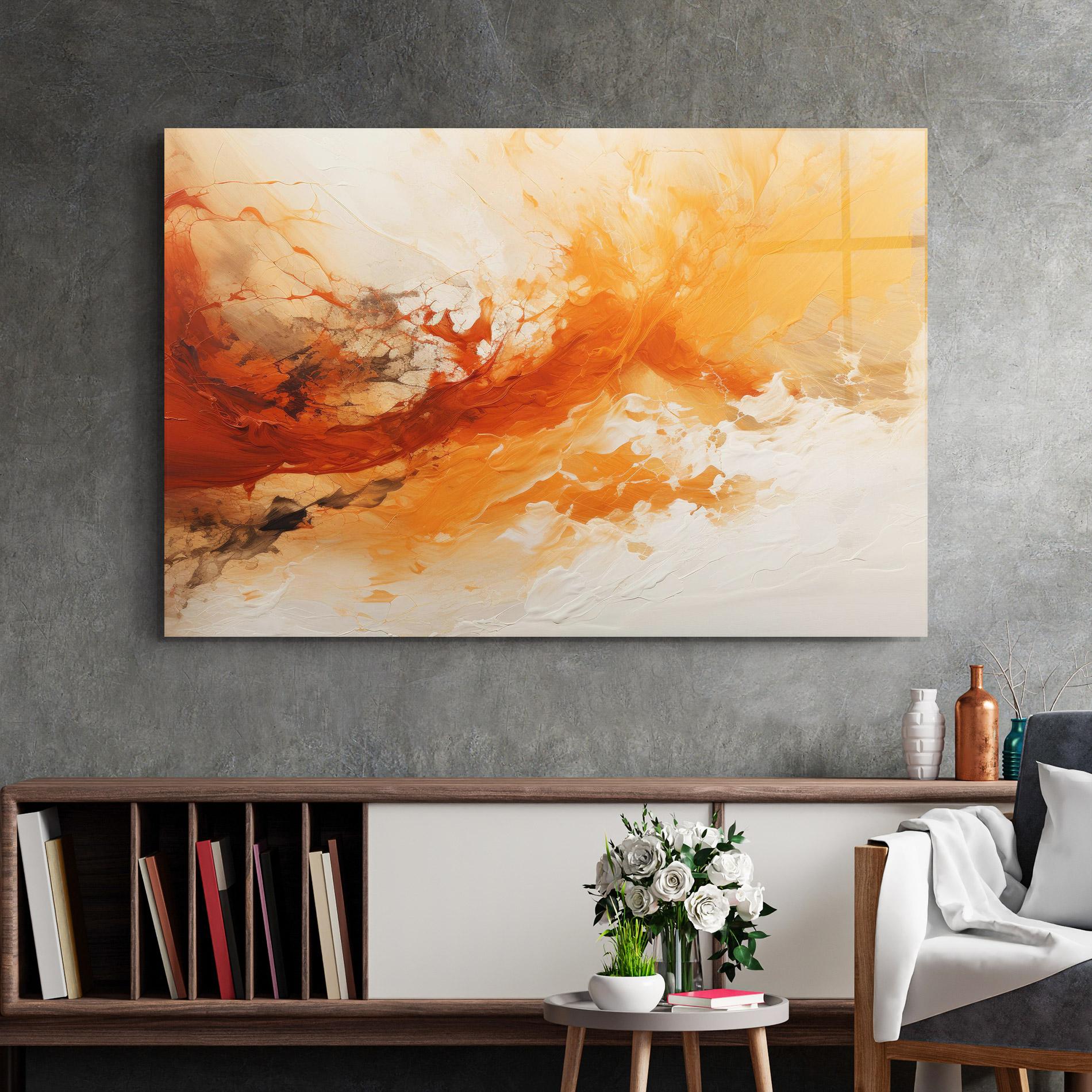 Üvegkép Abstract Fire Painting mockup 2