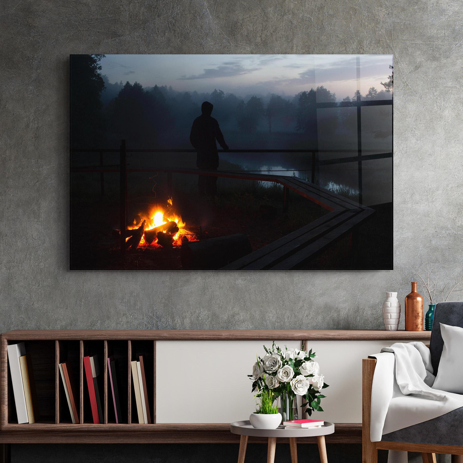 Üvegkép Beautiful Fire View mockup 2