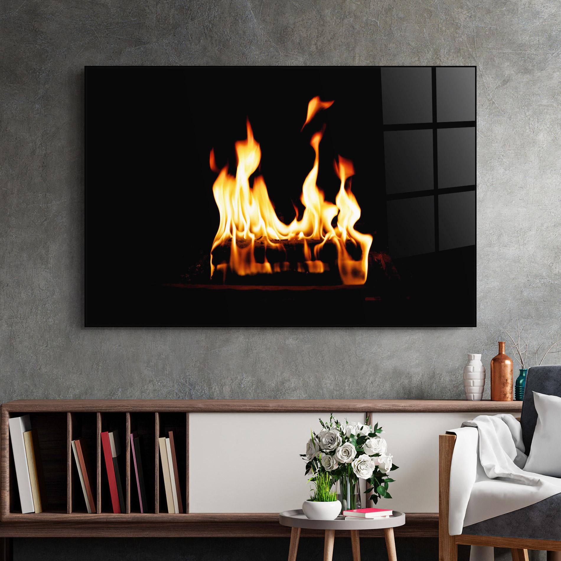 Üvegkép Calm Fire mockup 2