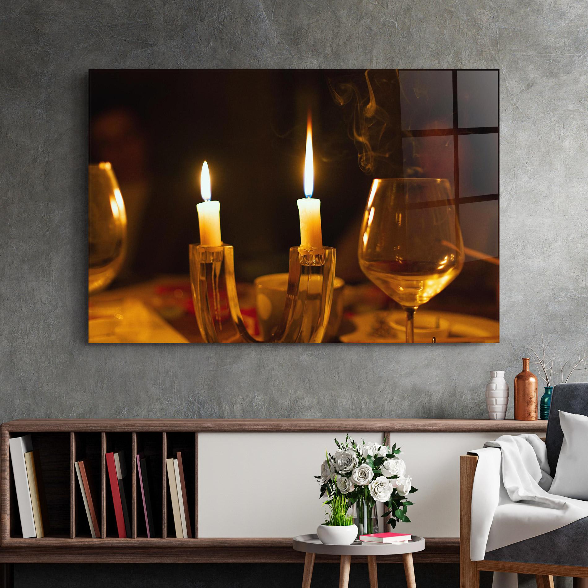 Üvegkép Candle Light mockup 2