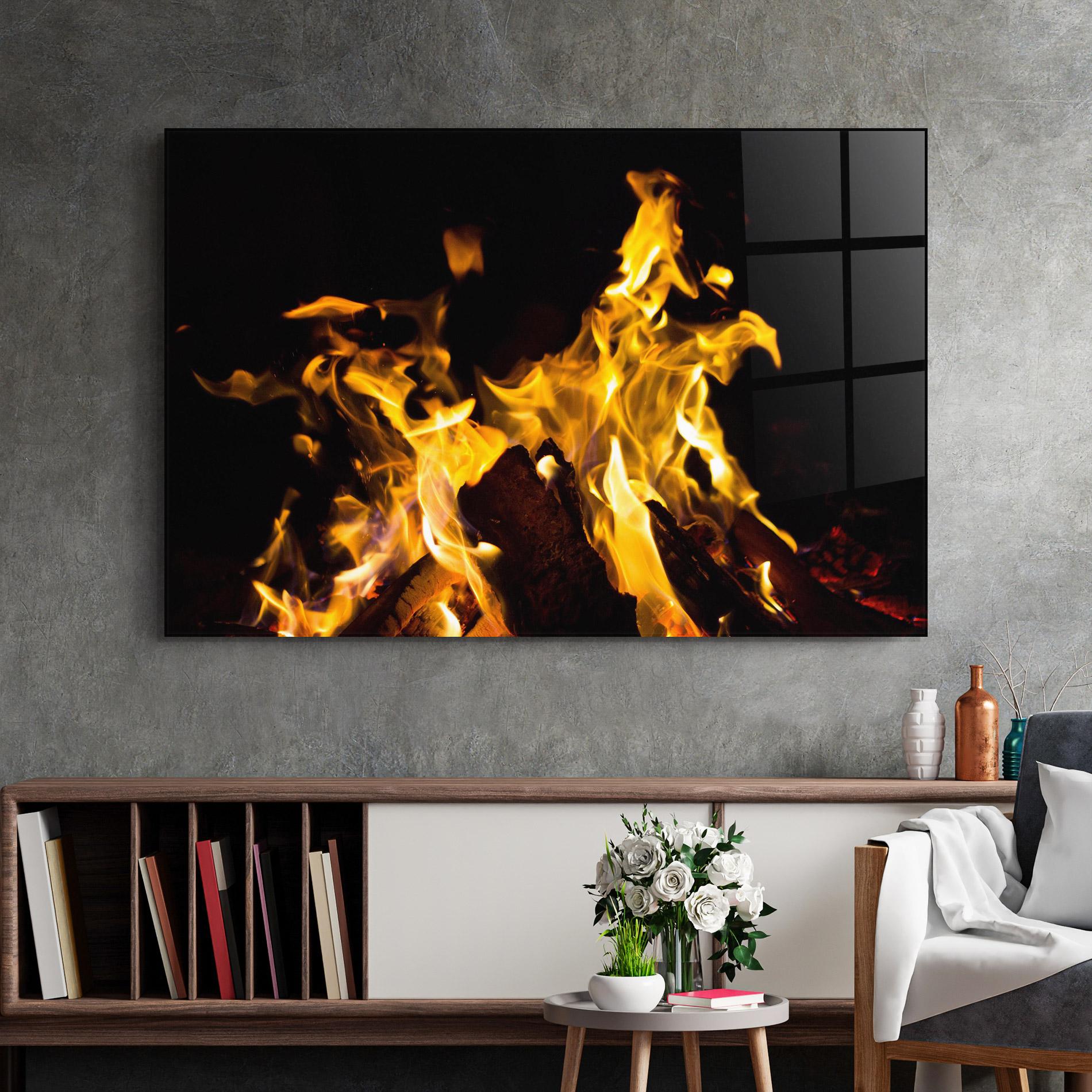 Üvegkép Fire Dance mockup 2