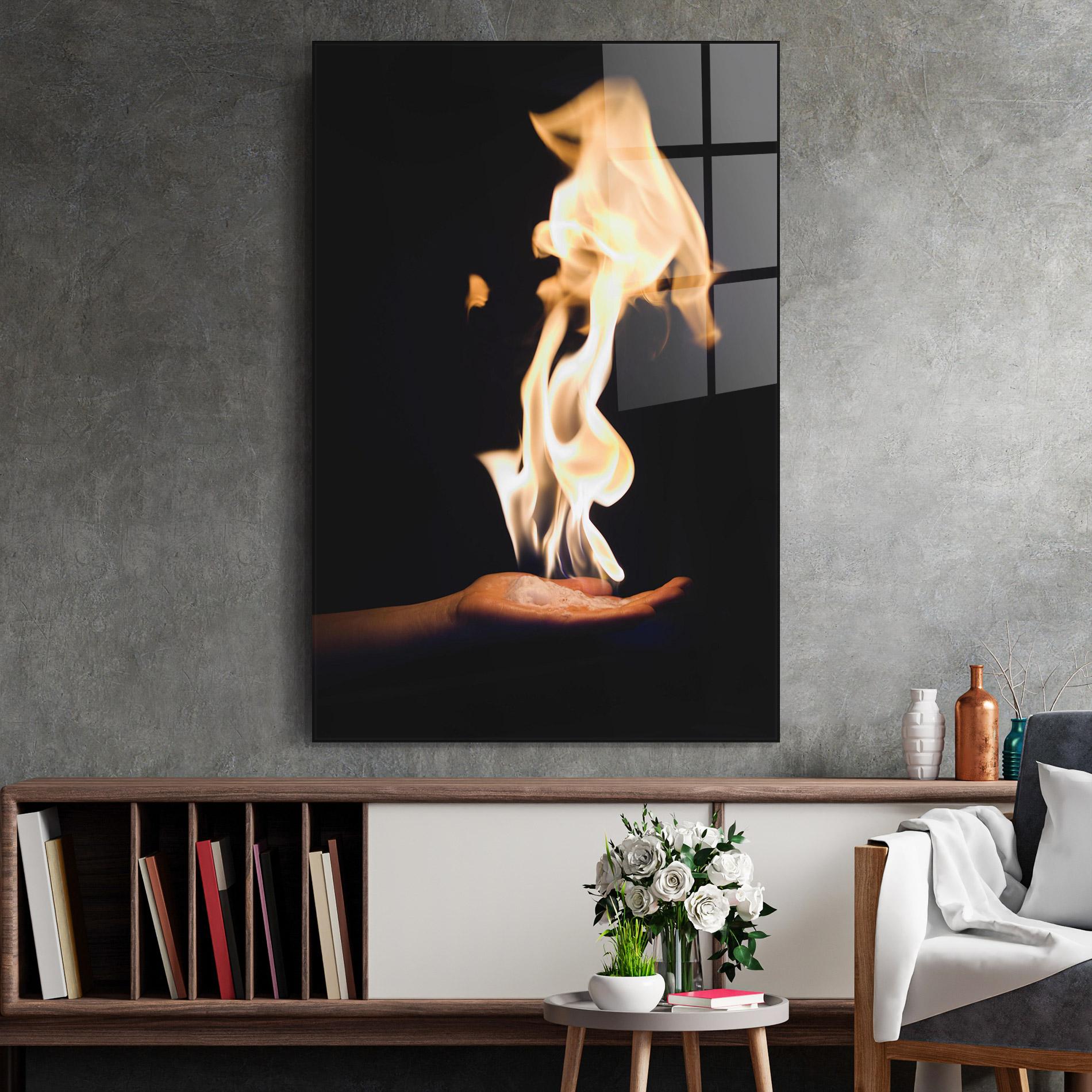 Üvegkép Fire Palm mockup 2