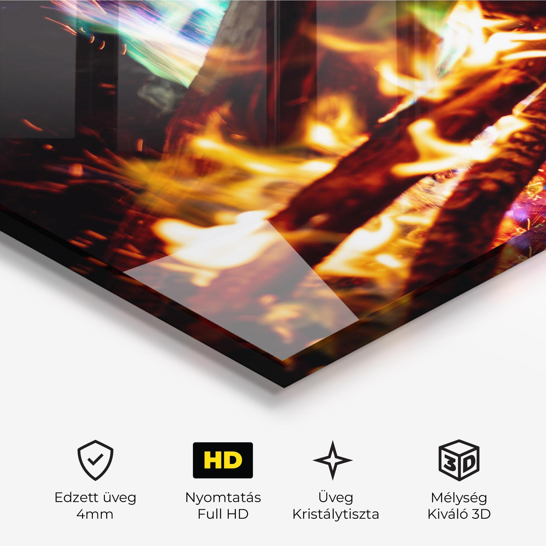 Üvegkép Blue Green Fire mockup 3