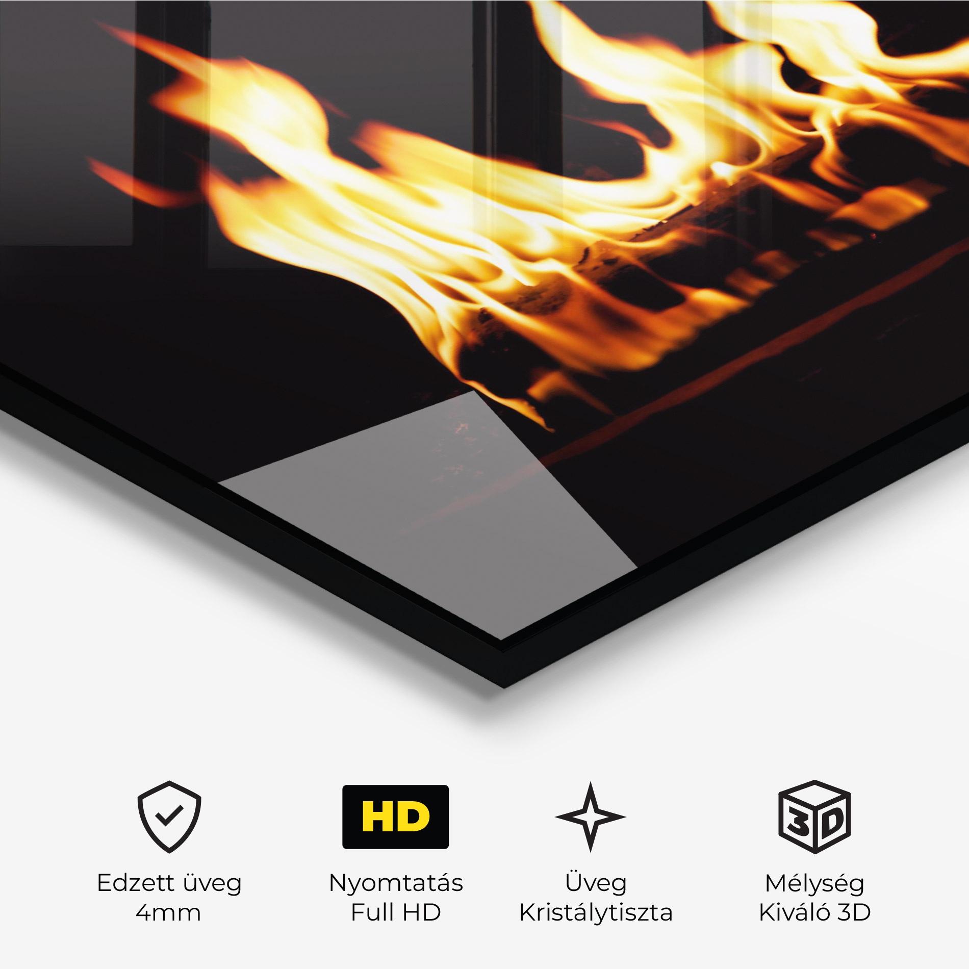 Üvegkép Calm Fire mockup 3