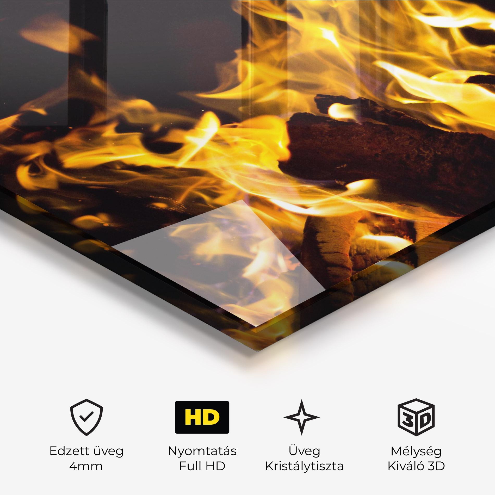 Üvegkép Fire Dance mockup 3