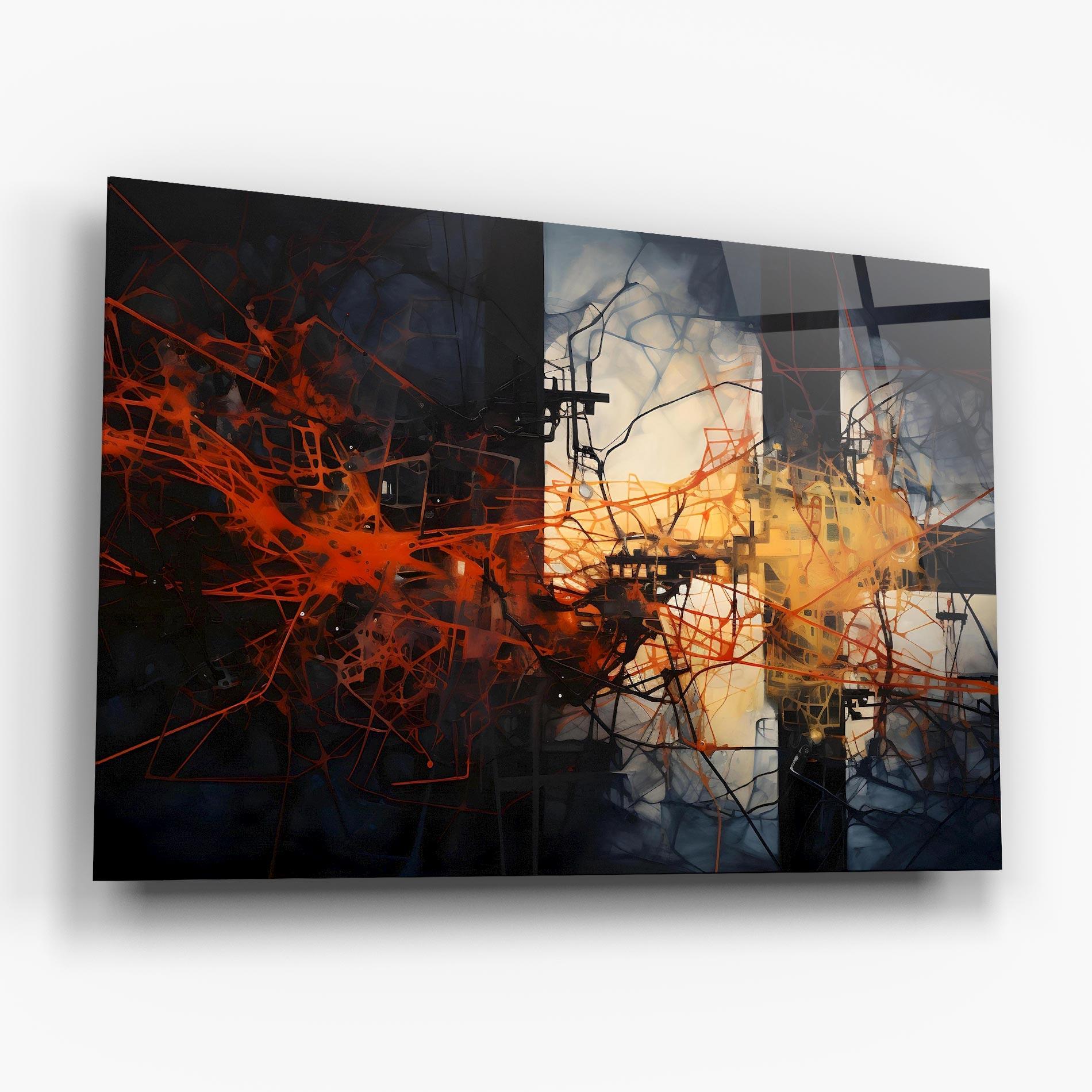 Üvegkép Abstract Fire Style mockup 6