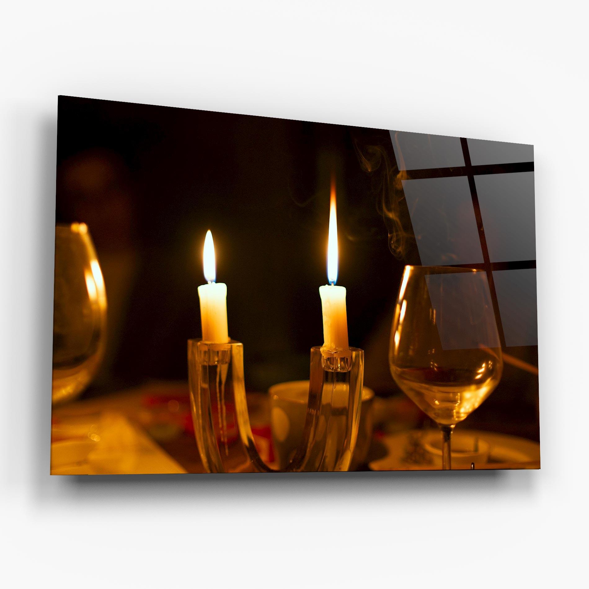 Üvegkép Candle Light mockup 6