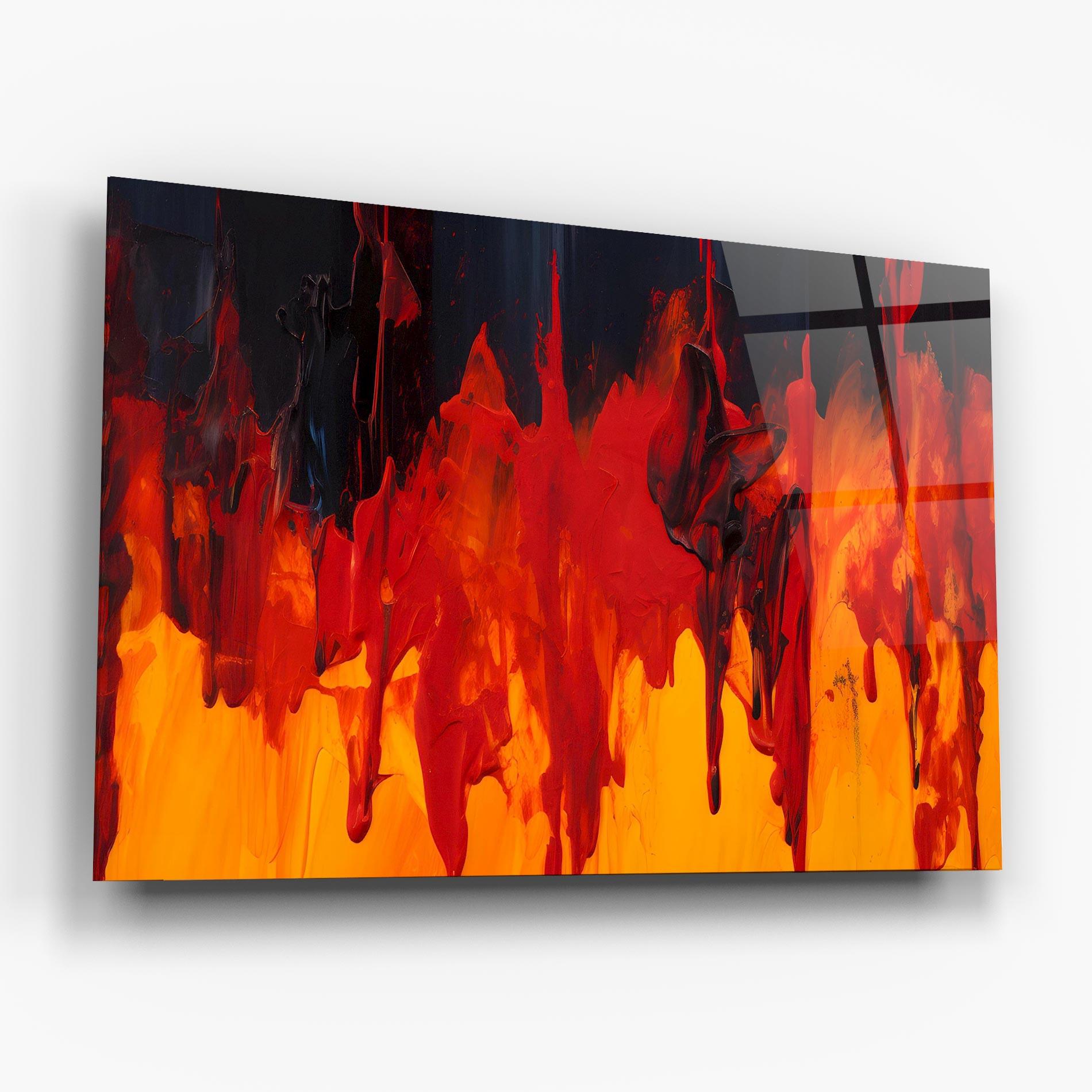 Üvegkép Colorful Fire Art mockup 6