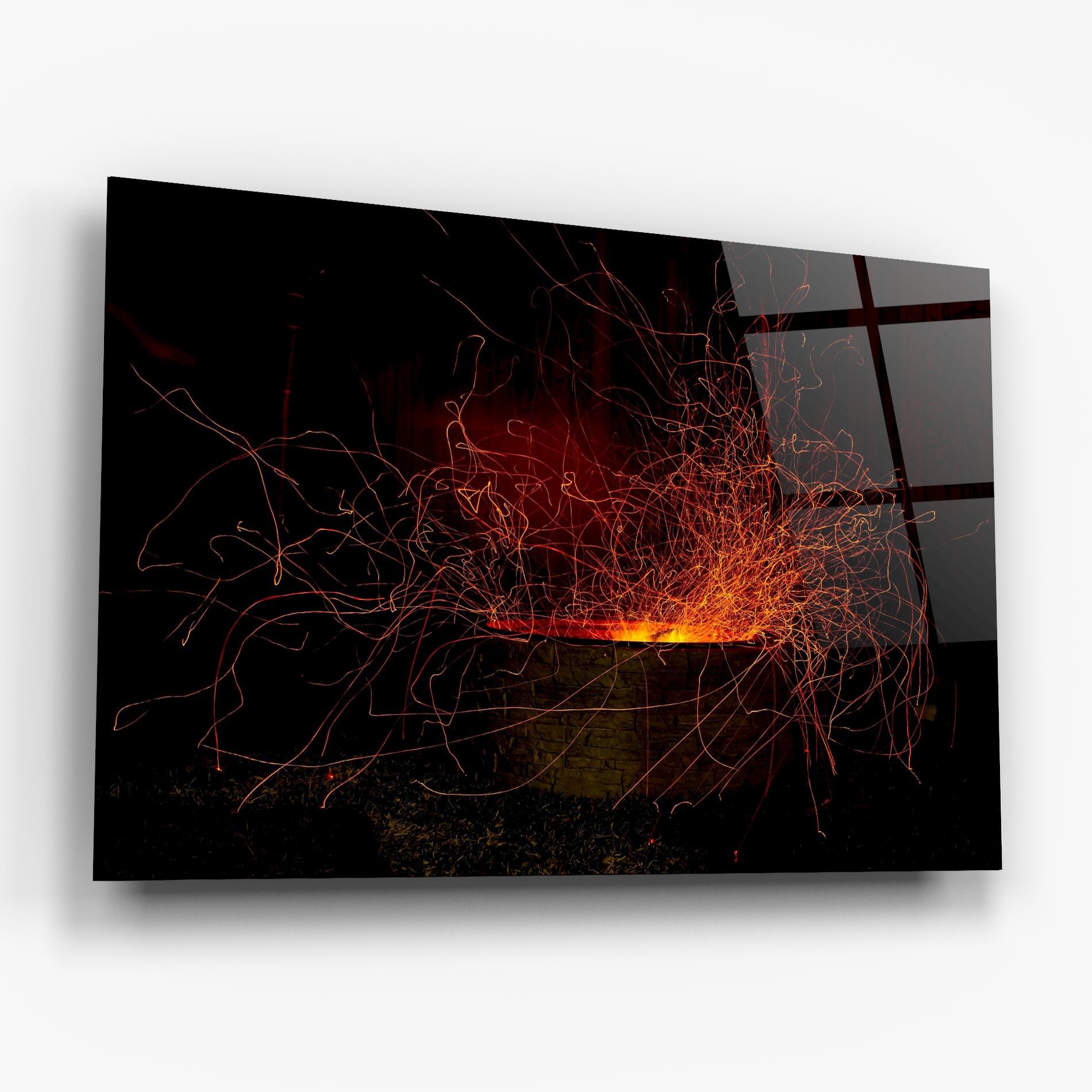 Üvegkép Fire Drawing Effect mockup 6