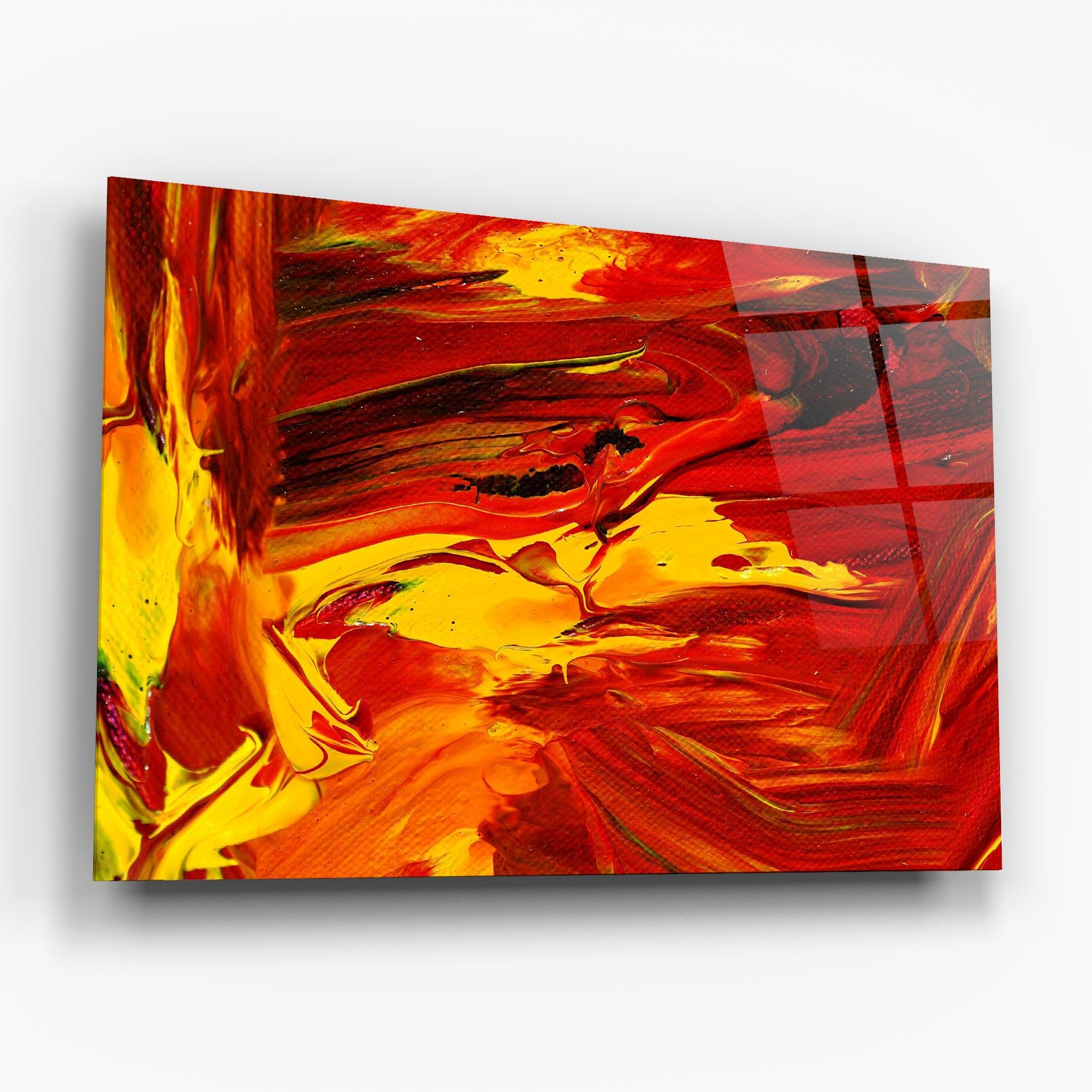 Üvegkép Fire Painting mockup 6