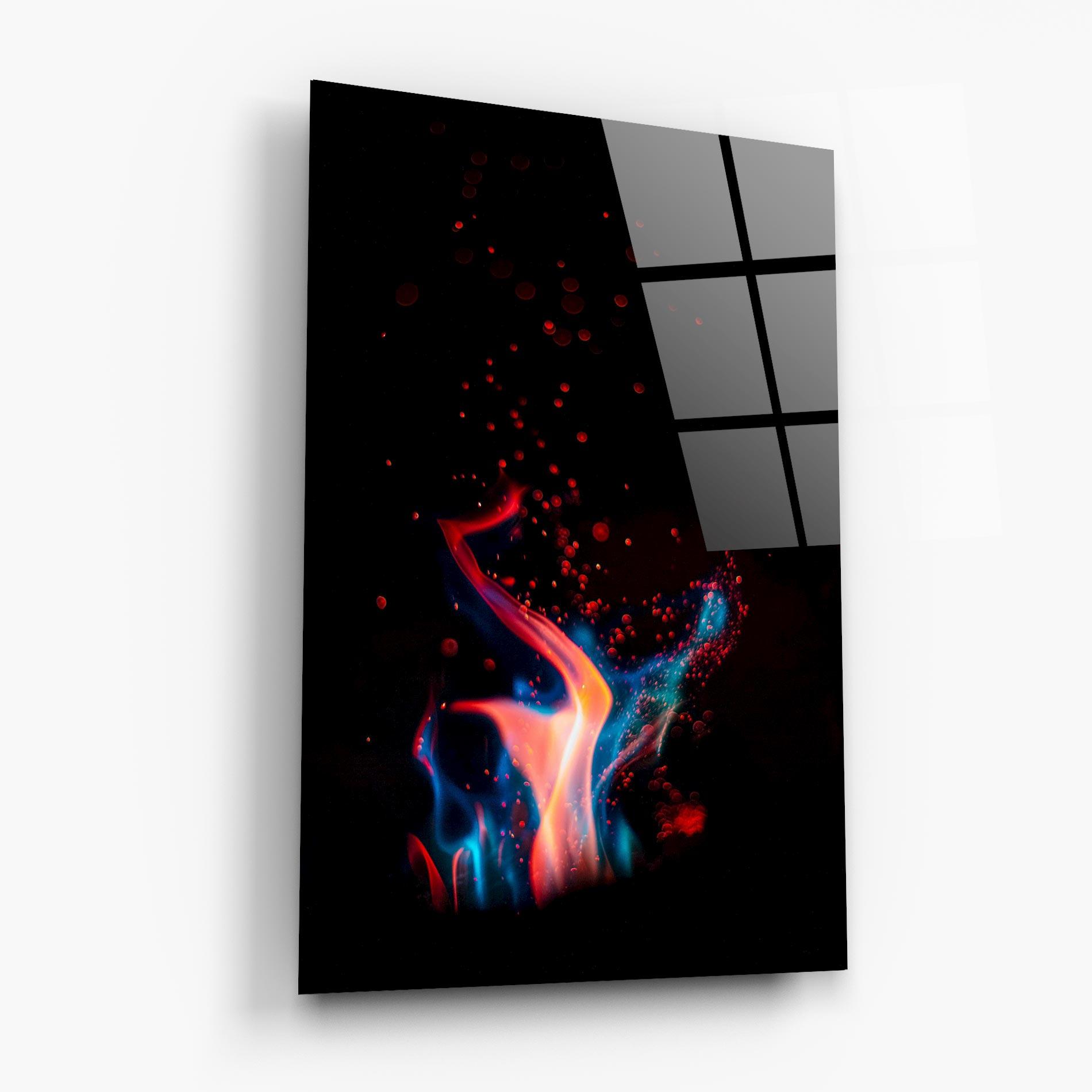 Üvegkép Blue Pink Fire mockup 6