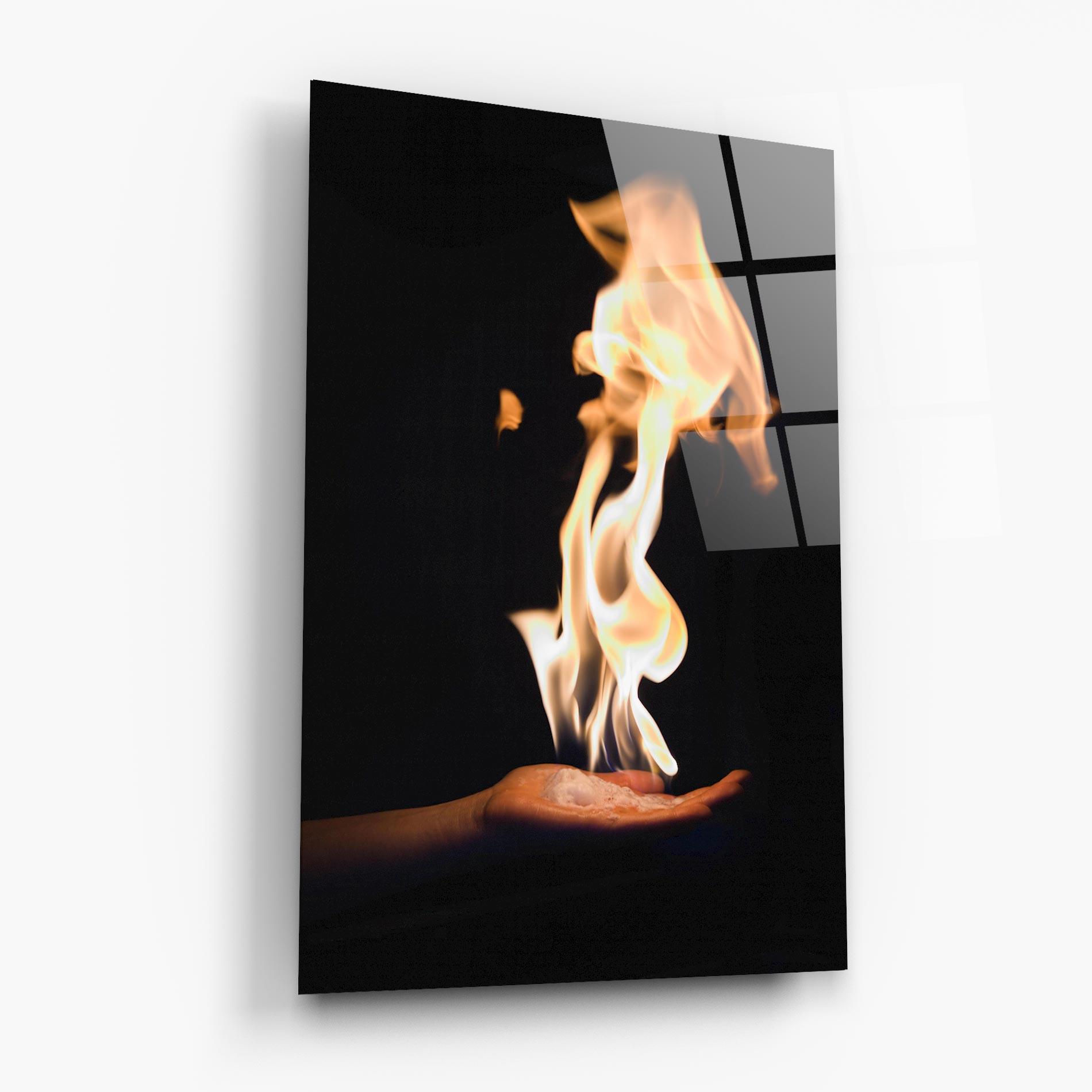 Üvegkép Fire Palm mockup 6