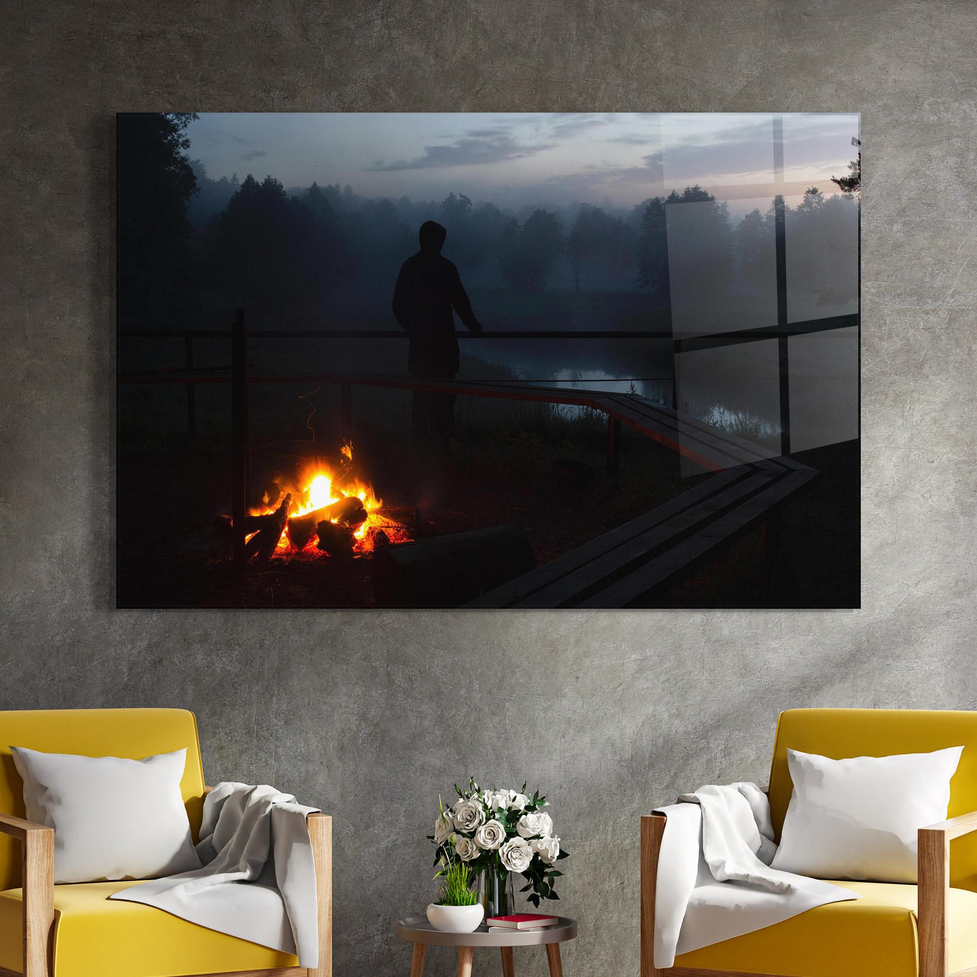 Üvegkép Beautiful Fire View mockup 4