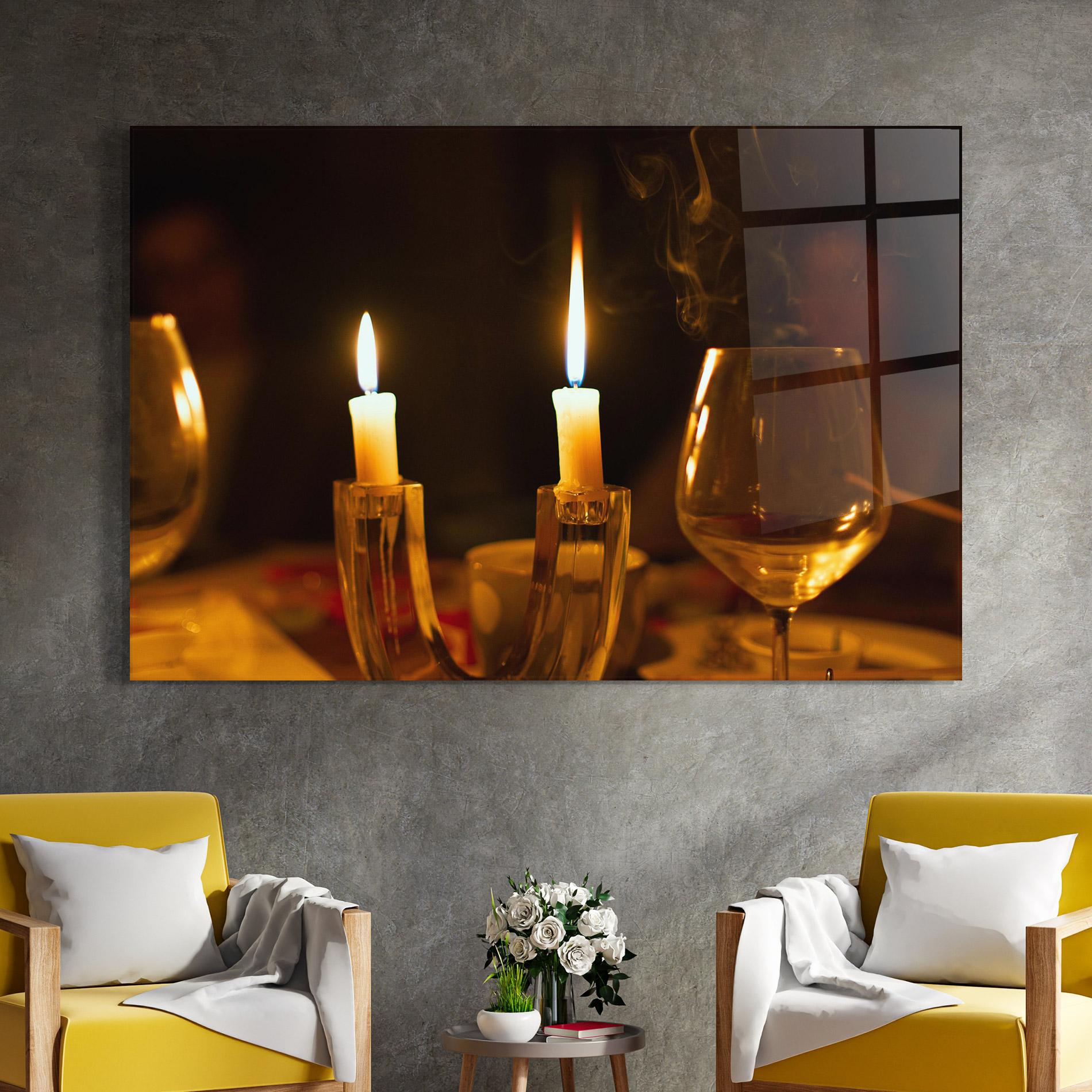 Üvegkép Candle Light mockup 4