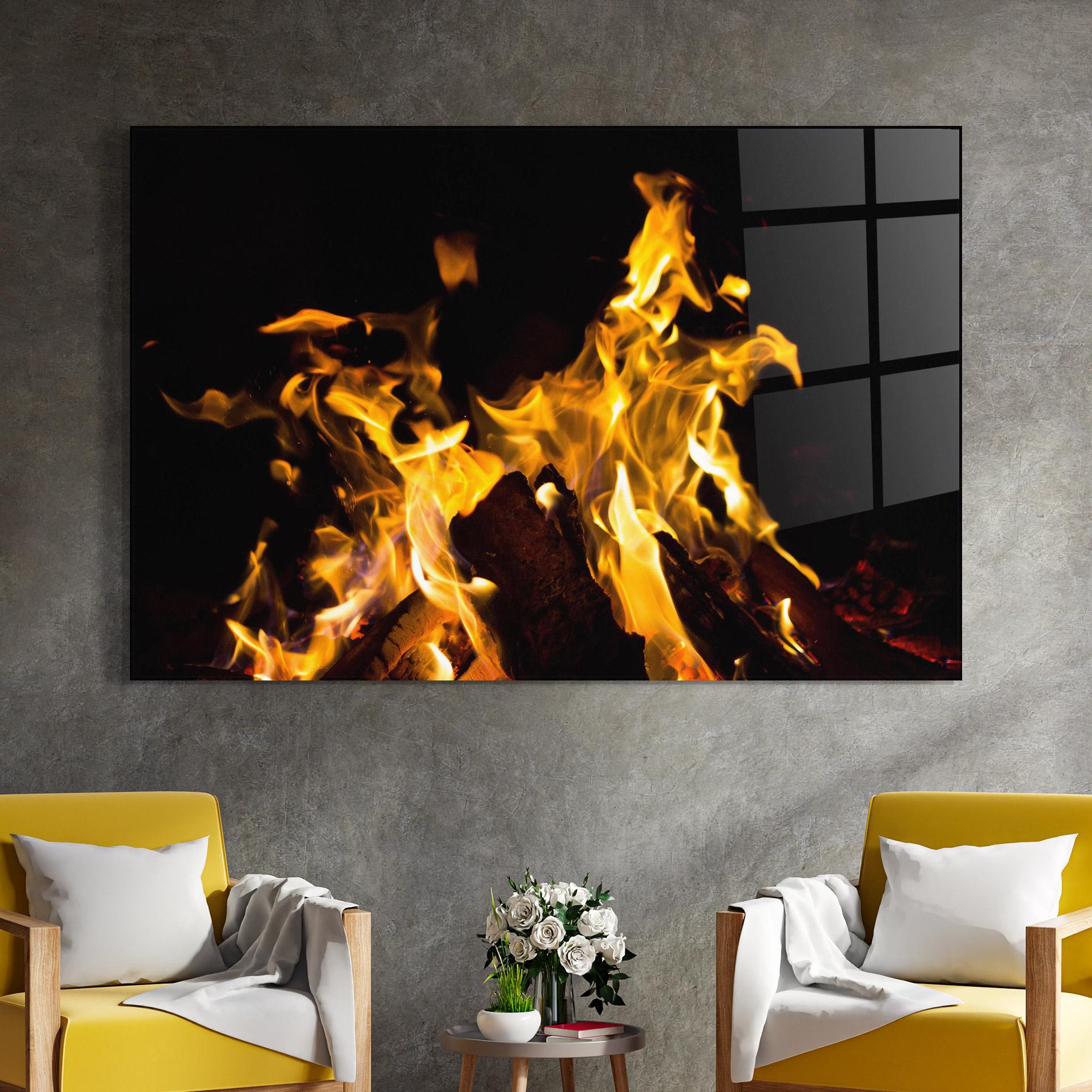 Üvegkép Fire Dance mockup 4