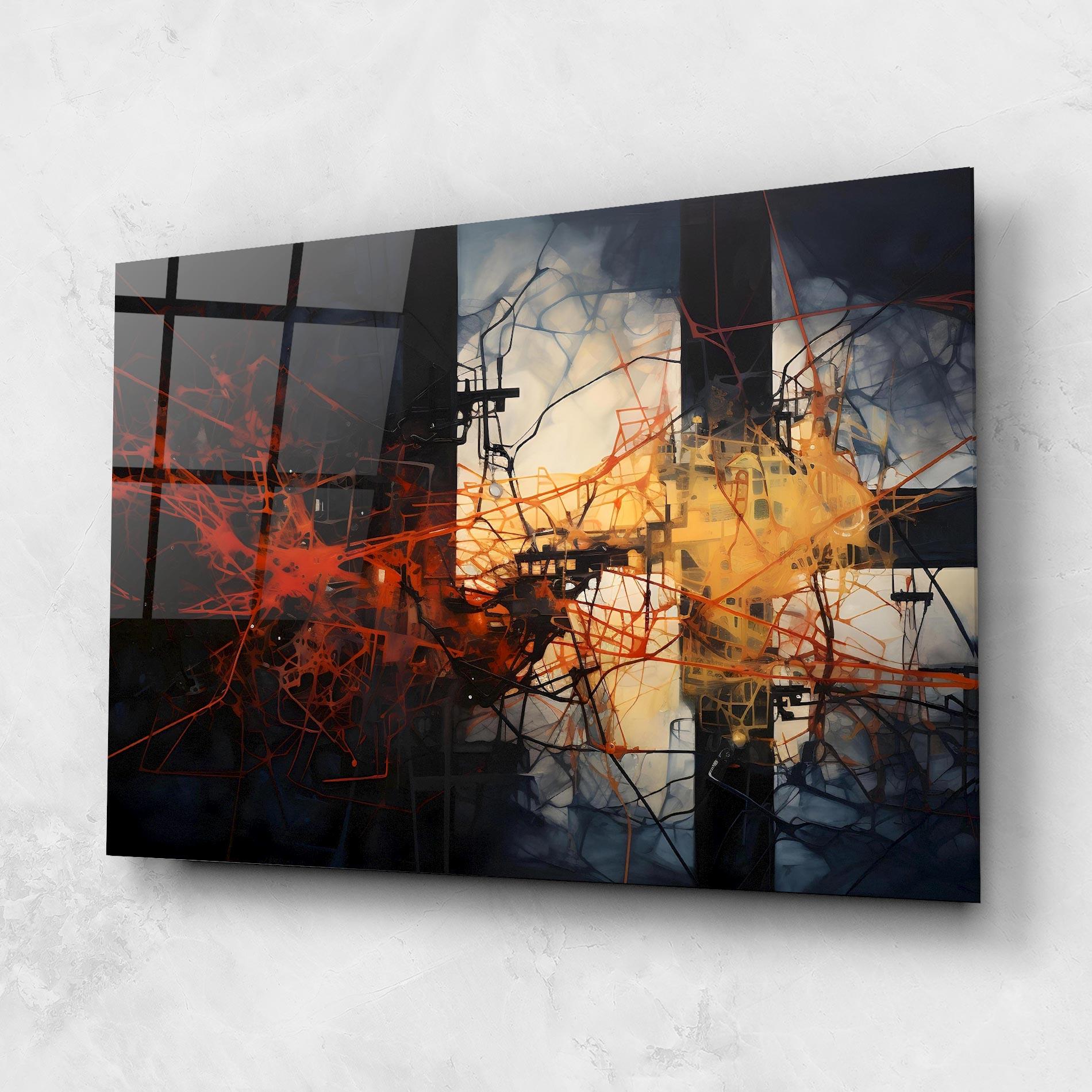Üvegkép Abstract Fire Style mockup 1