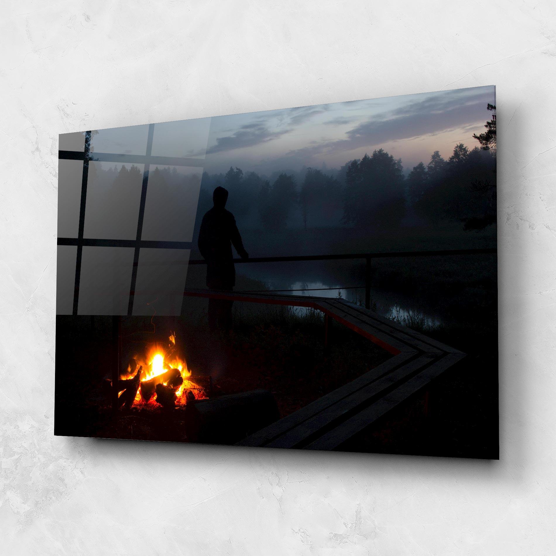 Üvegkép Beautiful Fire View mockup 1