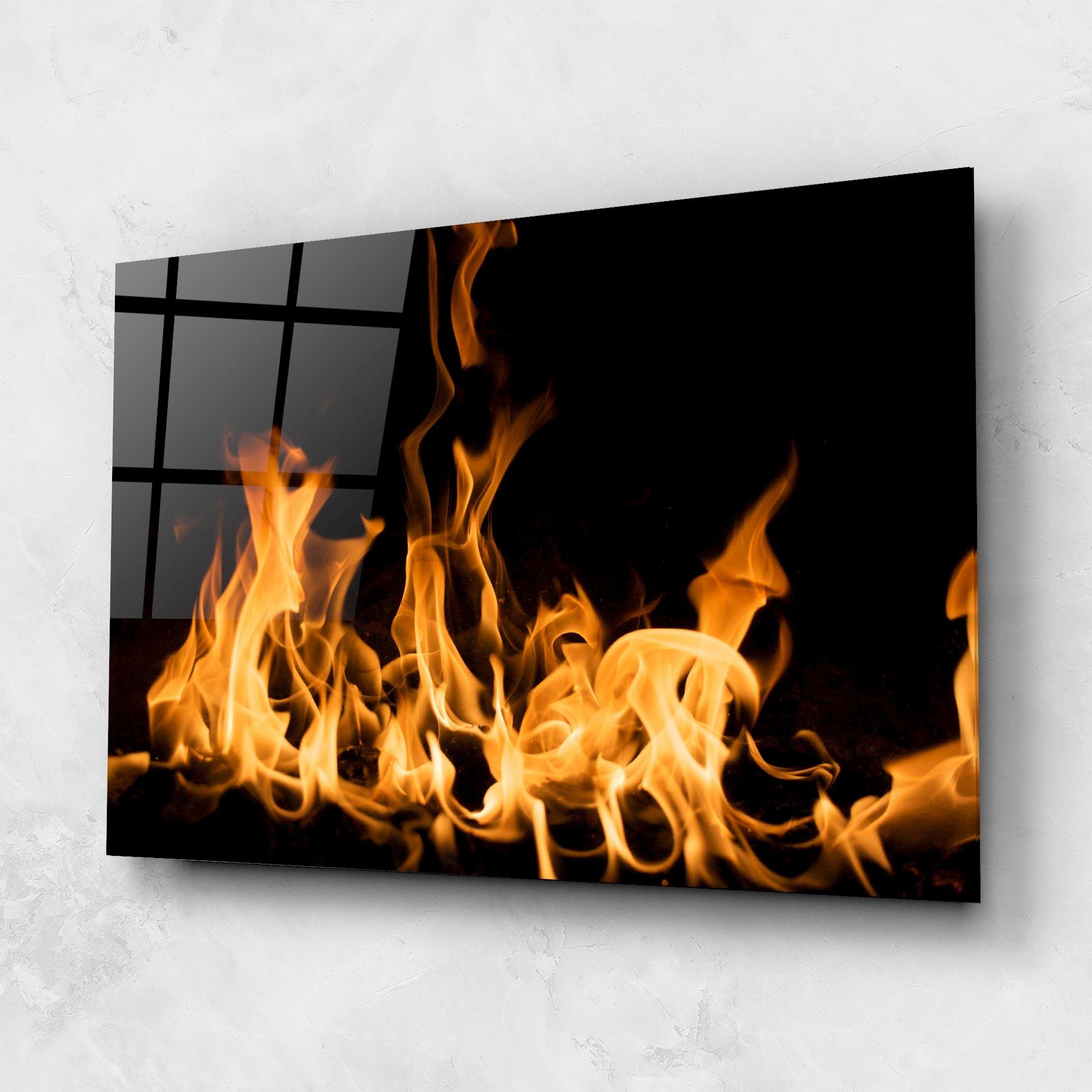 Üvegkép Bright Flame mockup 1