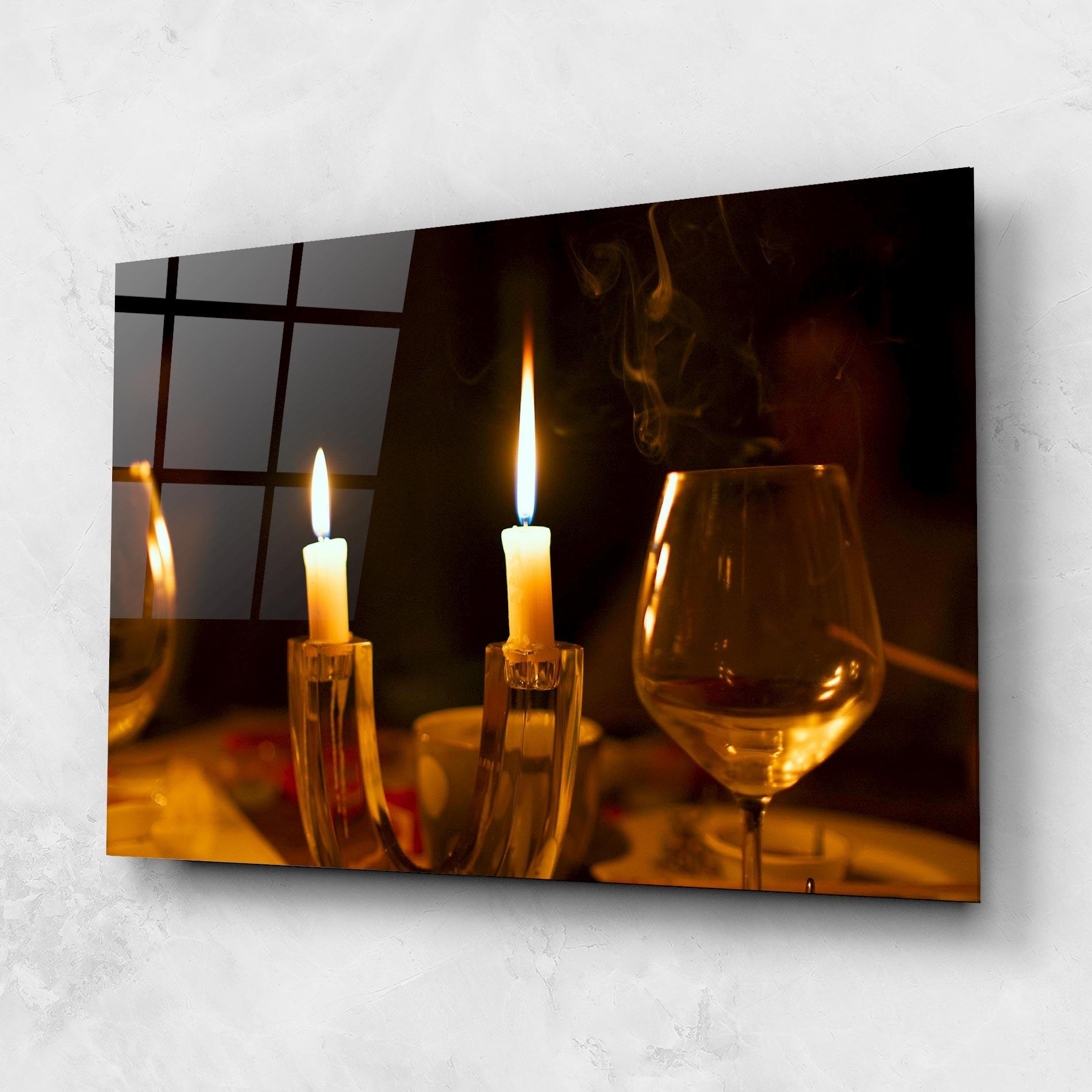 Üvegkép Candle Light mockup 1