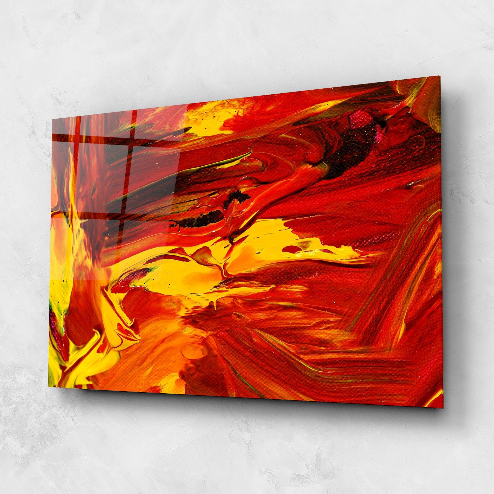 Üvegkép Fire Painting mockup 1