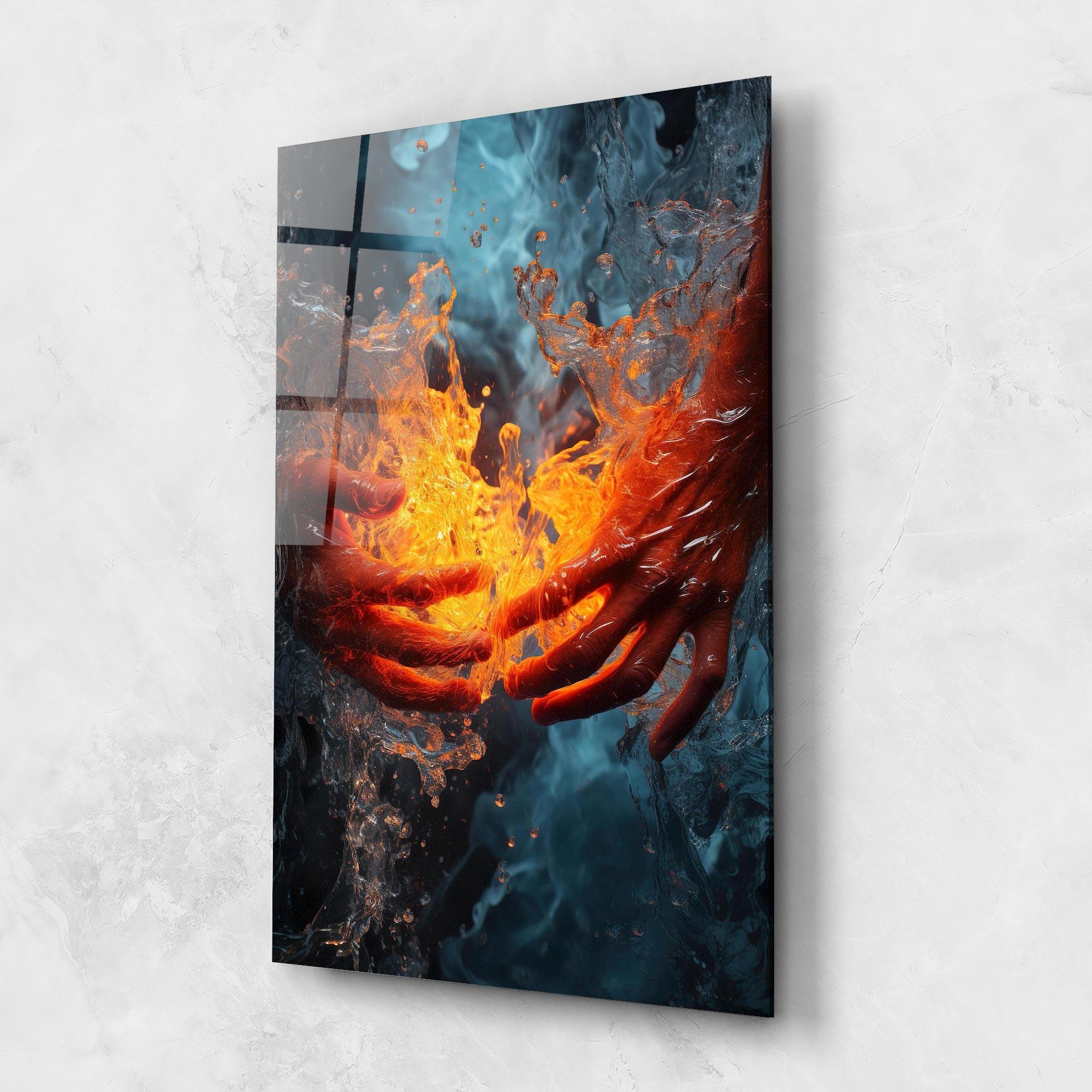 Üvegkép Fire Water mockup 1
