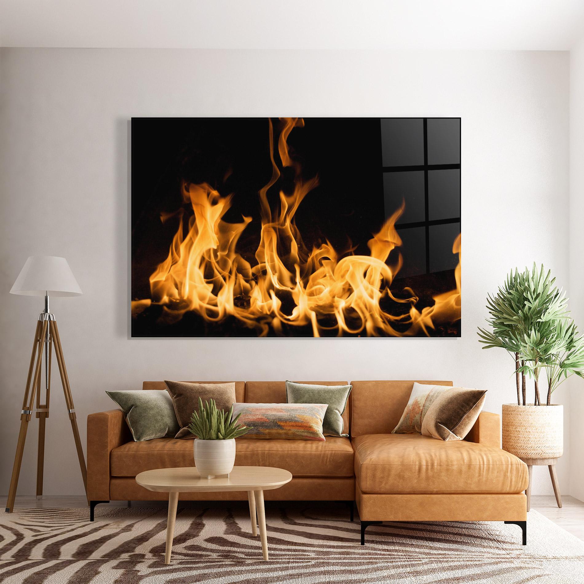 Üvegkép Bright Flame mockup 7