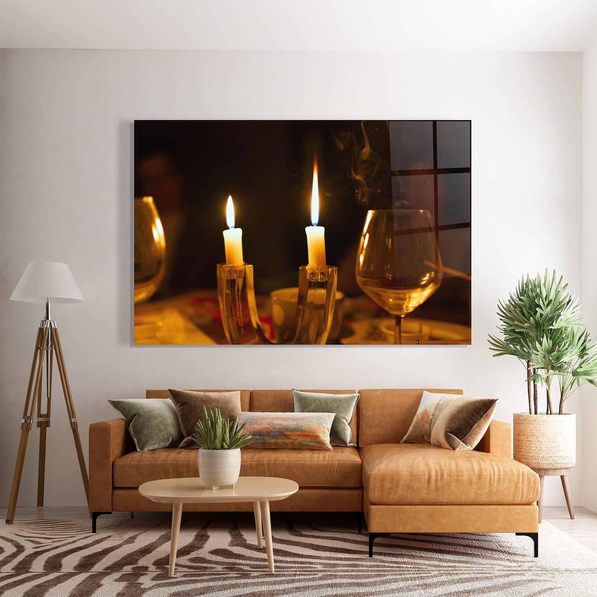 Üvegkép Candle Light mockup 7