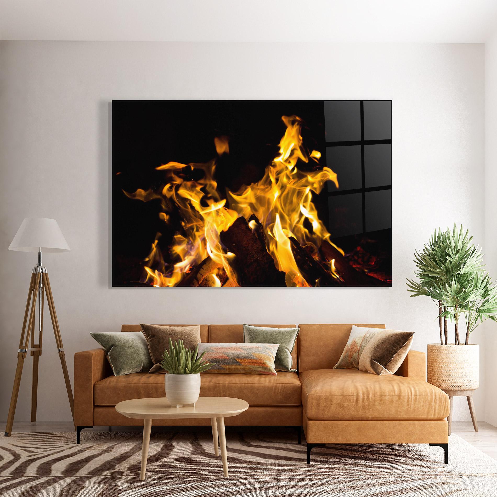 Üvegkép Fire Dance mockup 7