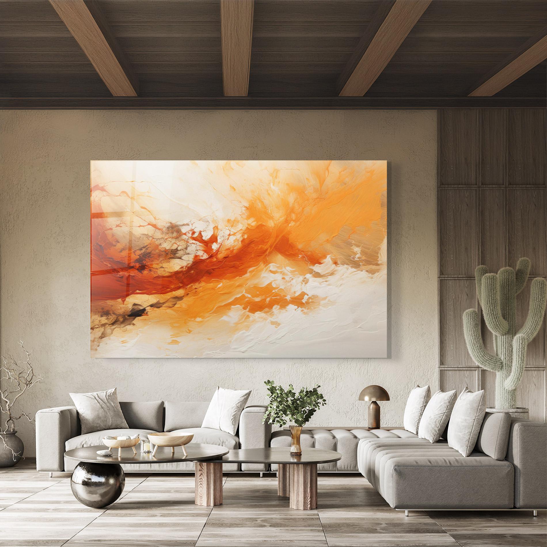 Üvegkép Abstract Fire Painting mockup 8