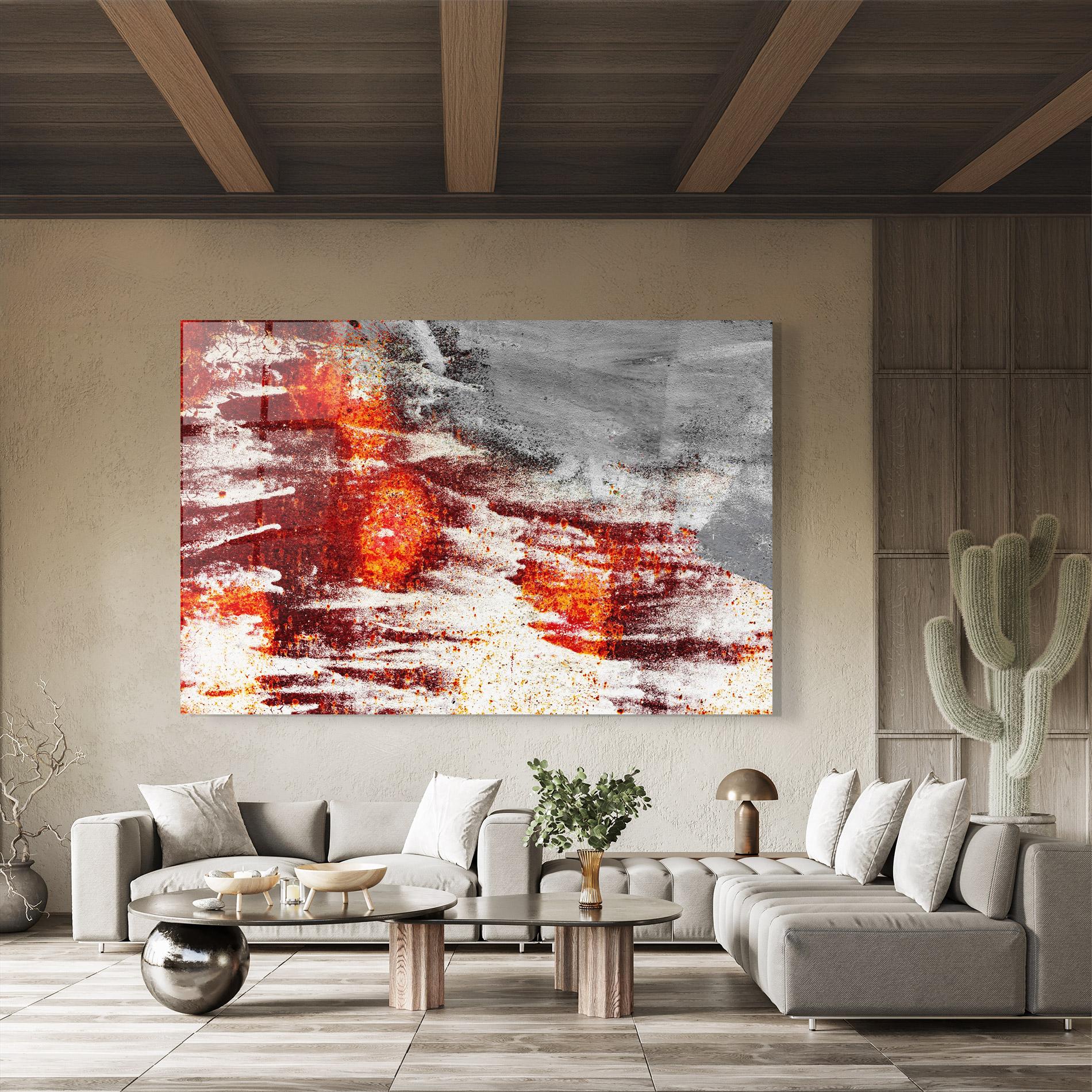 Üvegkép Burning Sign mockup 8