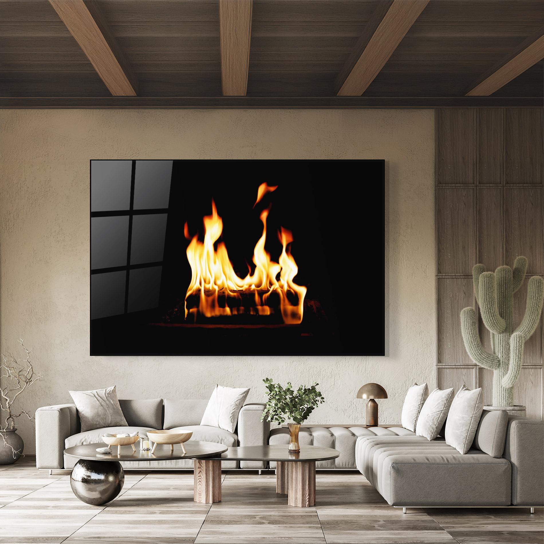 Üvegkép Calm Fire mockup 8