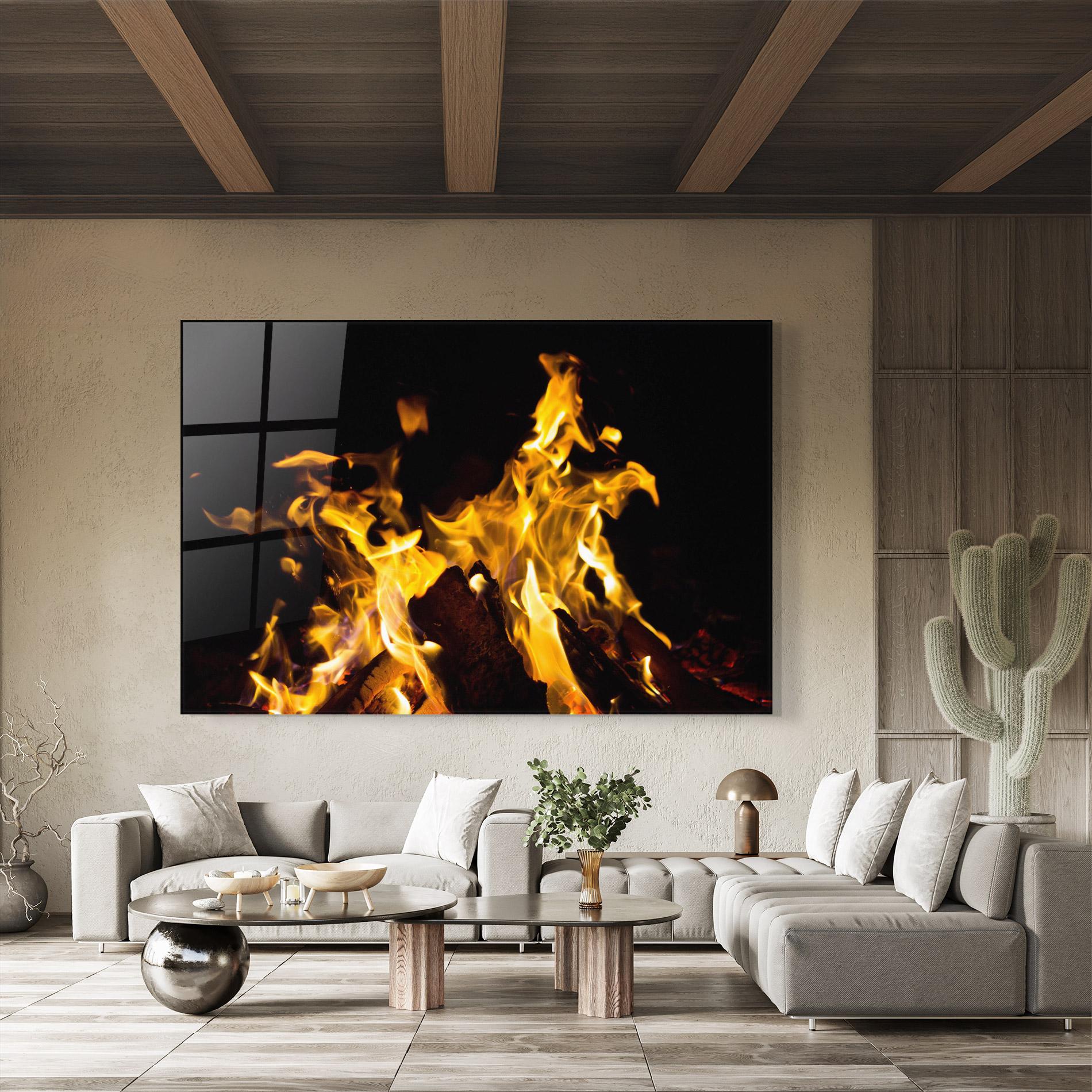 Üvegkép Fire Dance mockup 8