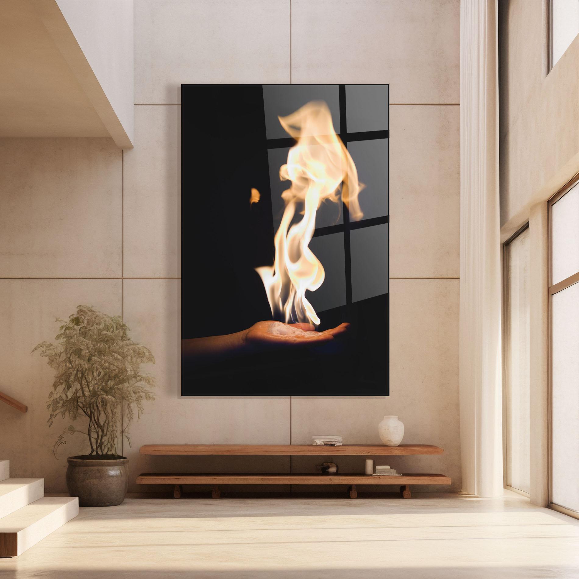 Üvegkép Fire Palm mockup 8