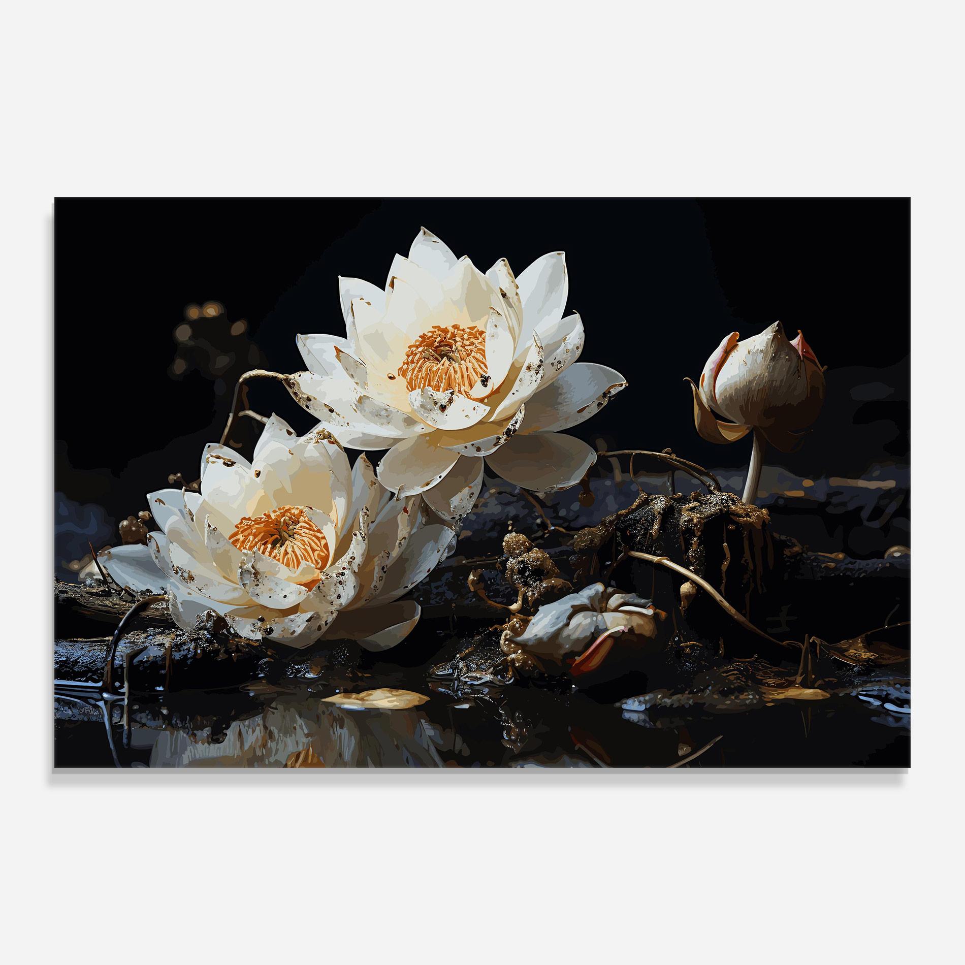 Üvegkép Beautiful White Nature mockup 0