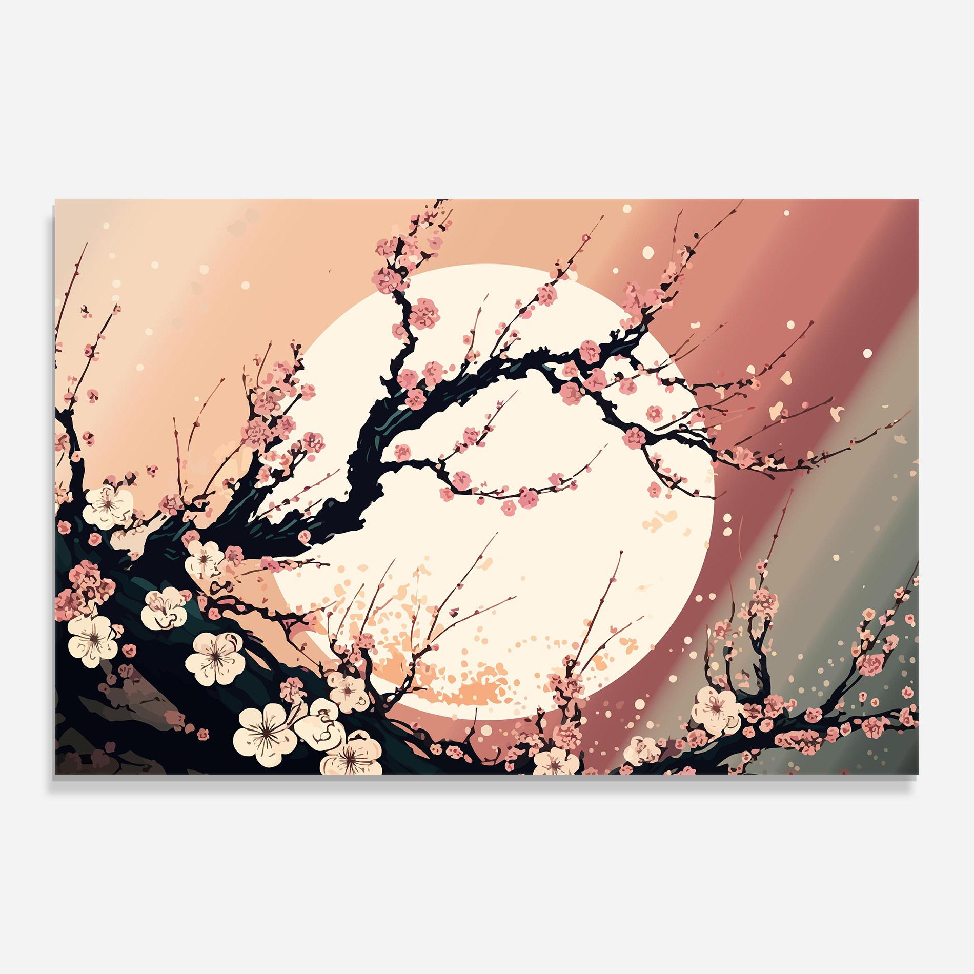 Üvegkép Blossom Full Moon mockup 0