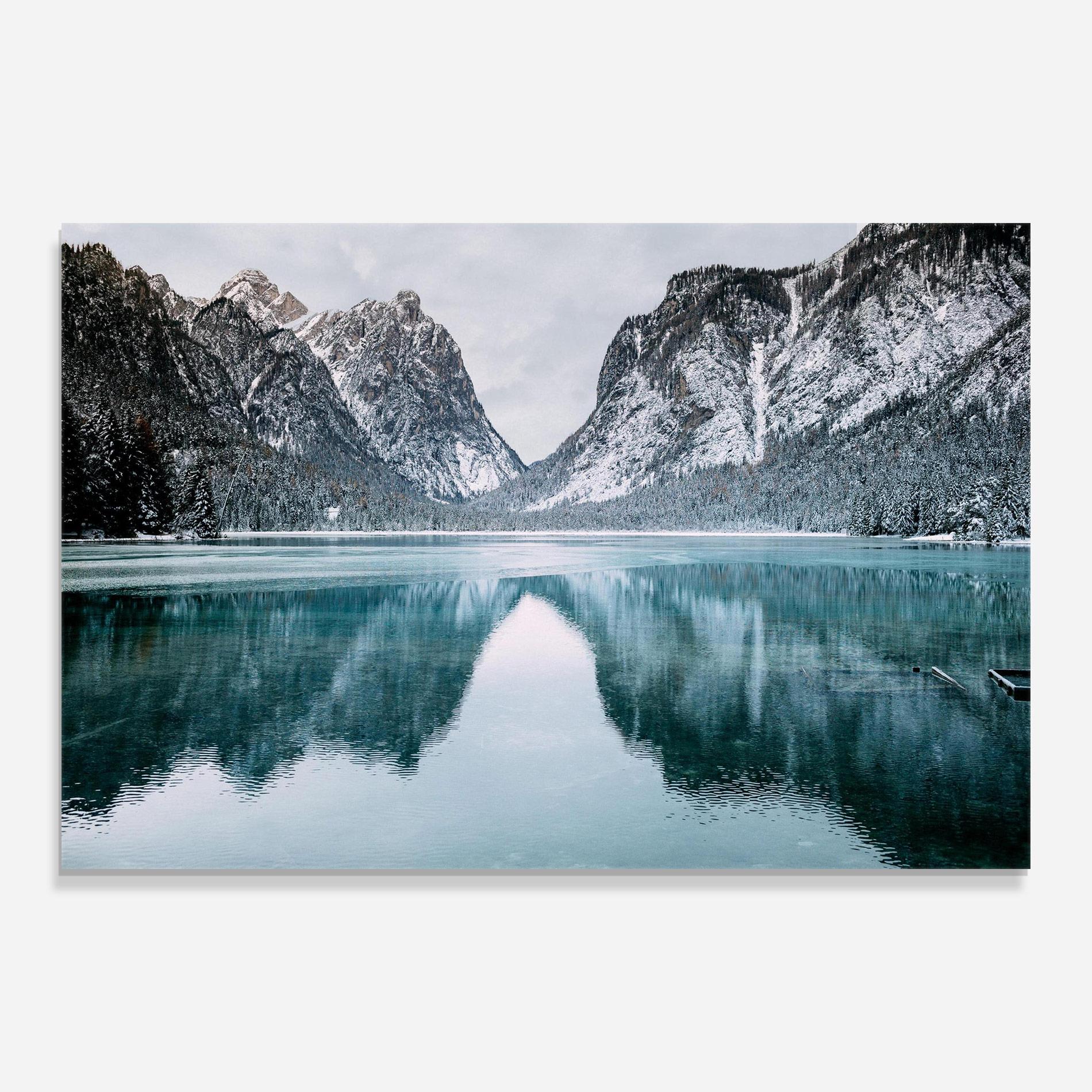 Üvegkép Lake Reflection Mountain mockup 0