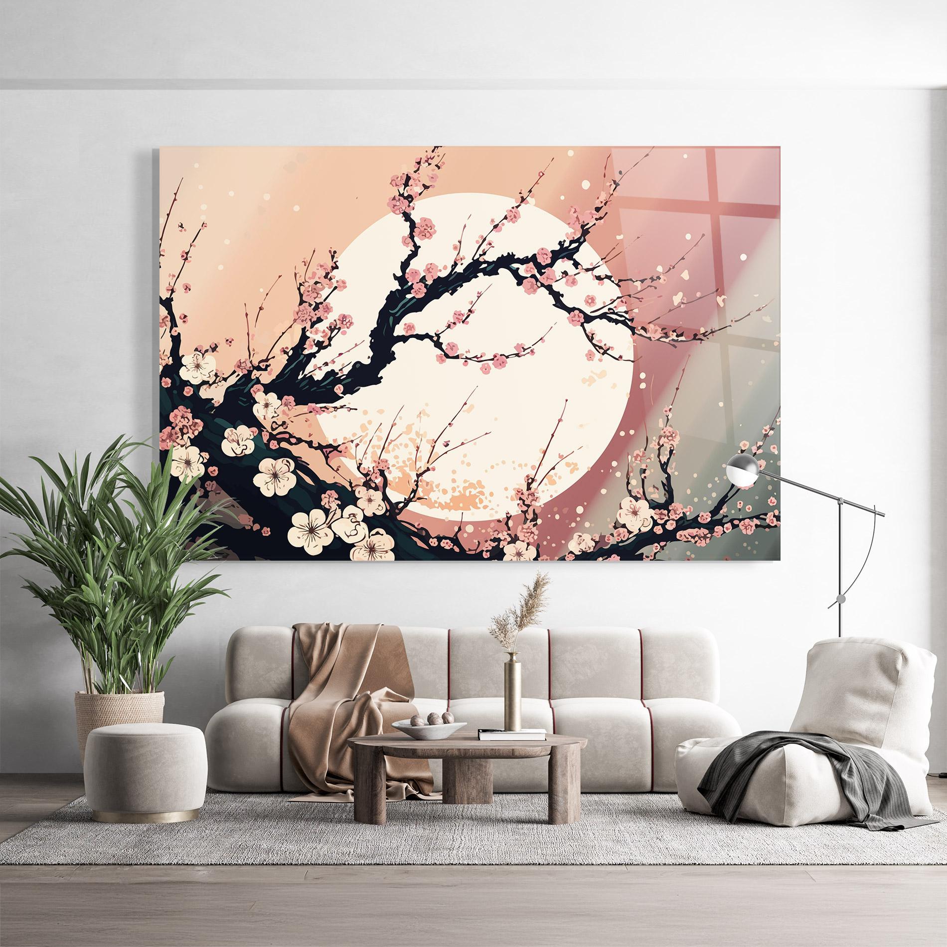 Üvegkép Blossom Full Moon mockup 9