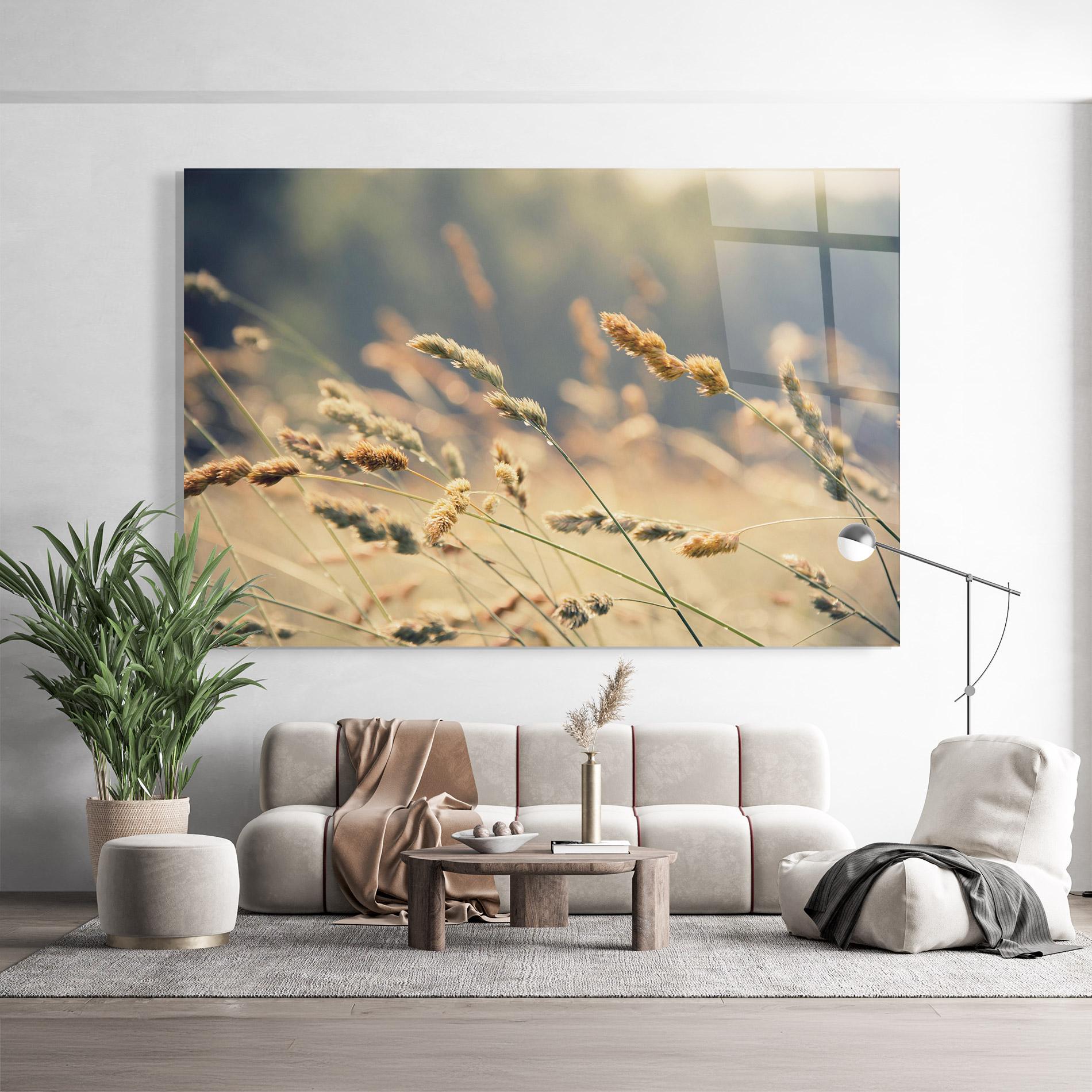 Üvegkép Cream Nature Plants mockup 9