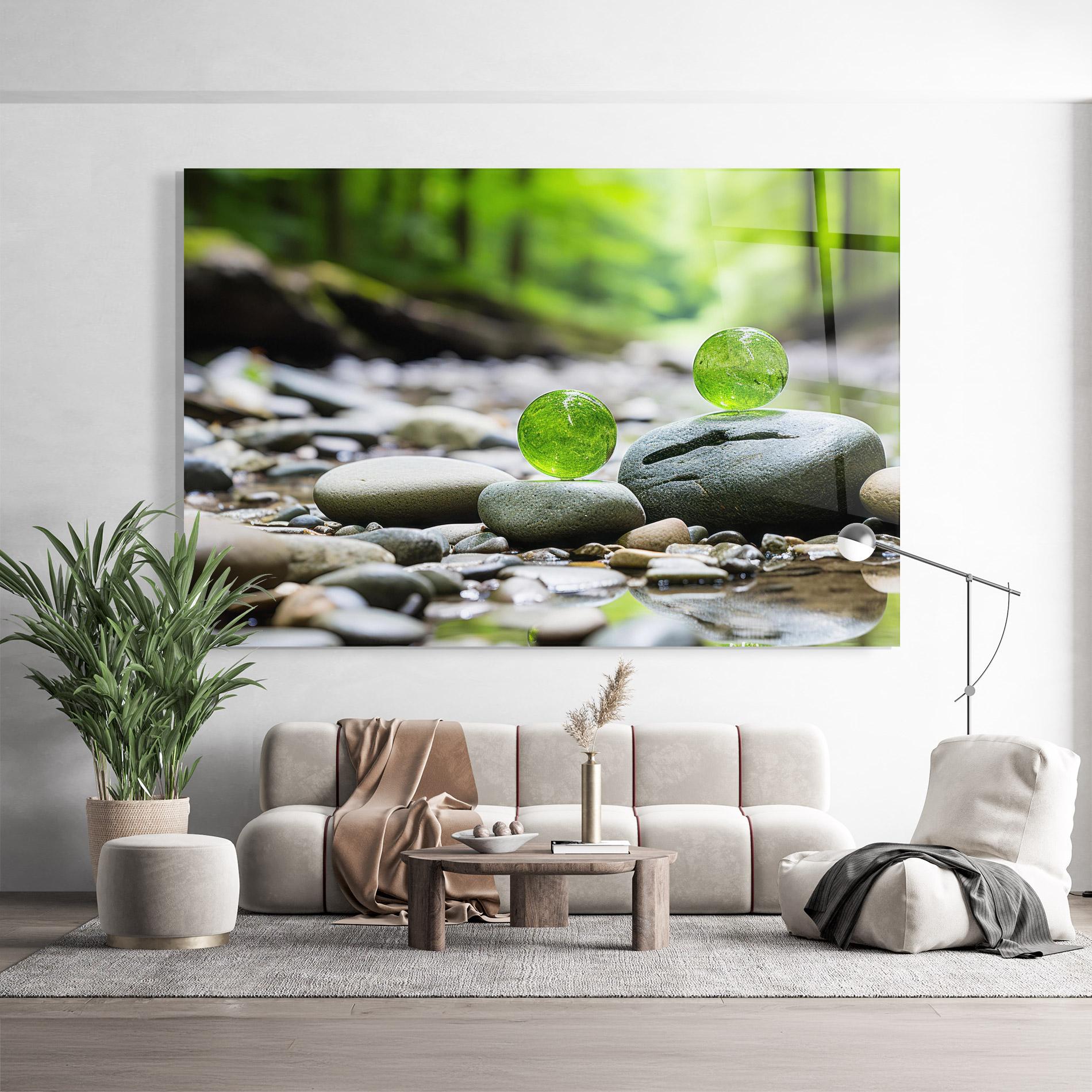 Üvegkép Green Glass Balls mockup 9