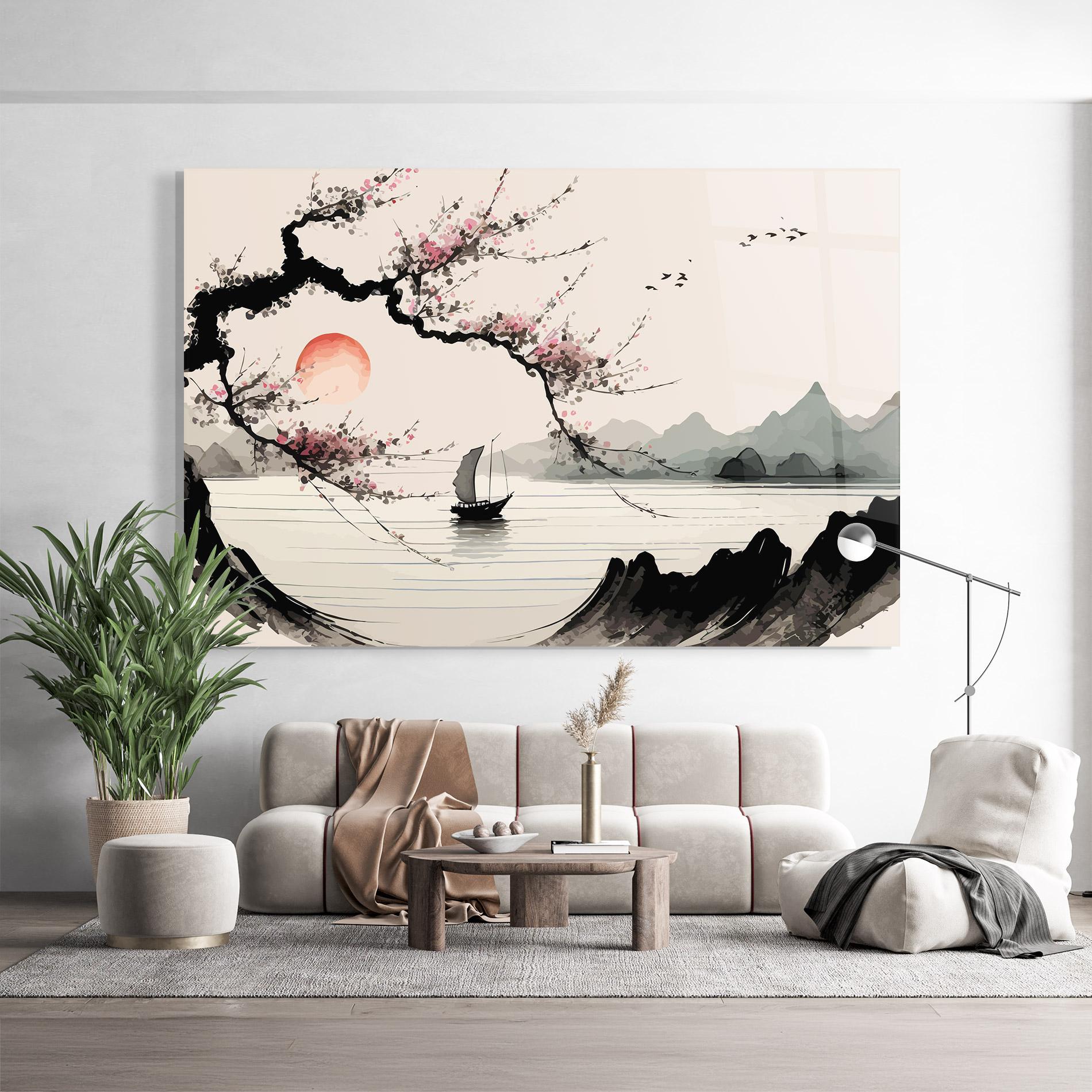 Üvegkép Relaxing Nature mockup 9