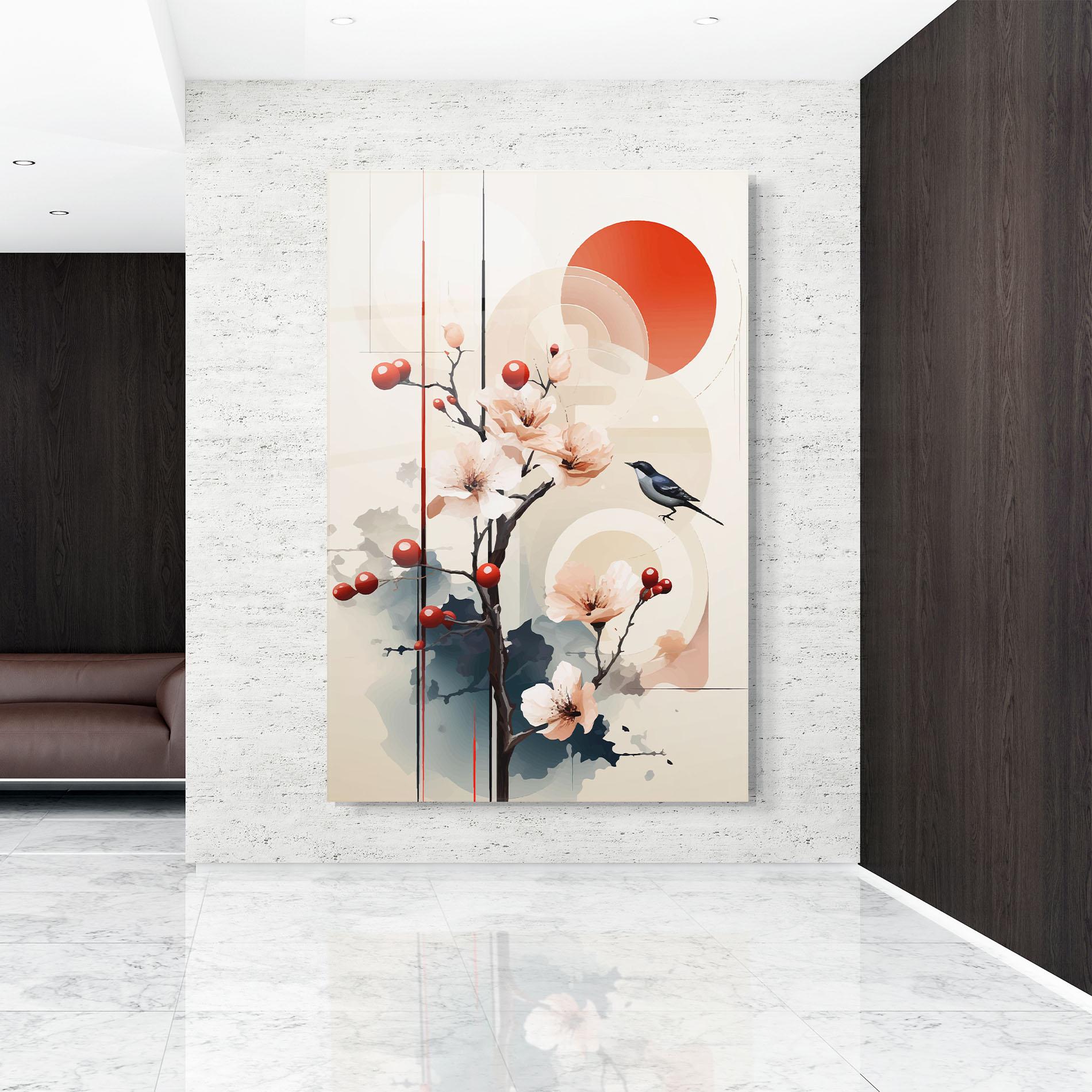 Üvegkép Cream Nature mockup 9