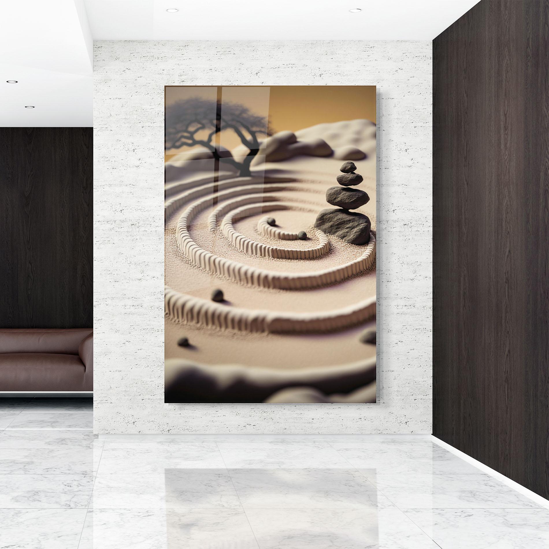 Üvegkép Japanese Zen Garden mockup 9