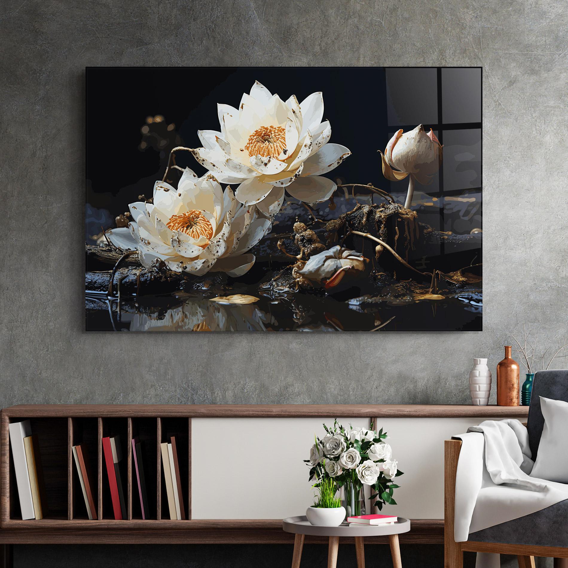 Üvegkép Beautiful White Nature mockup 2