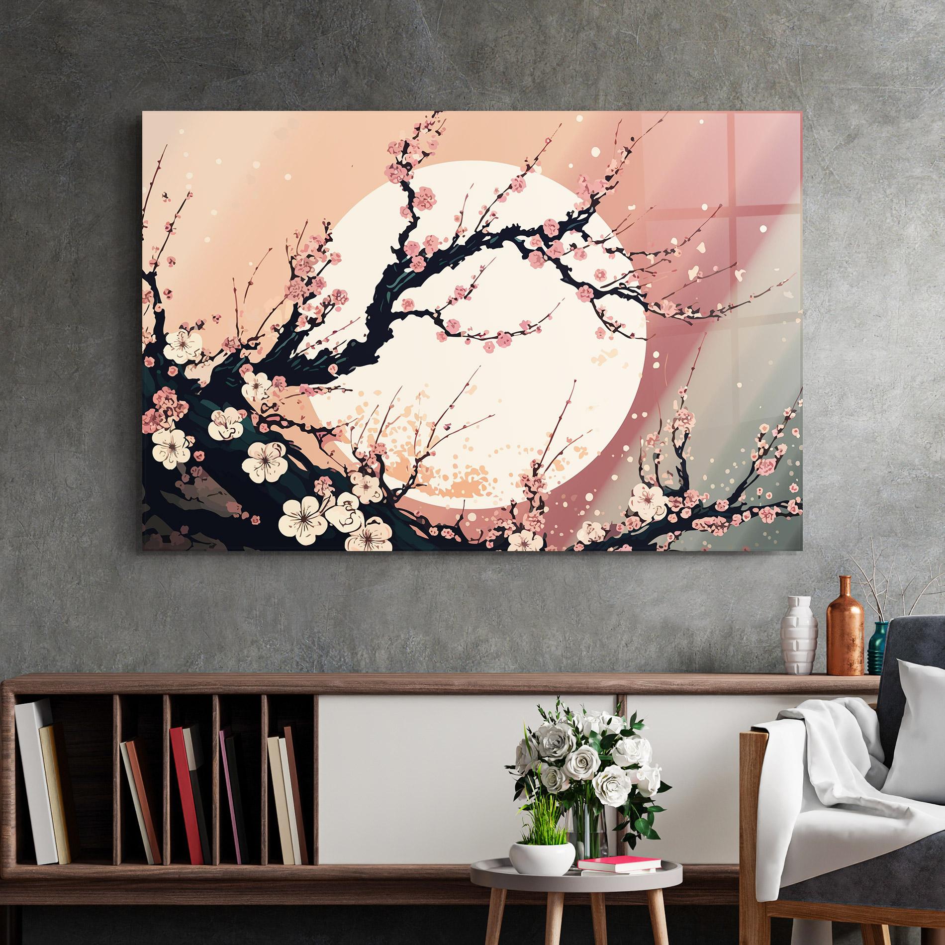 Üvegkép Blossom Full Moon mockup 2