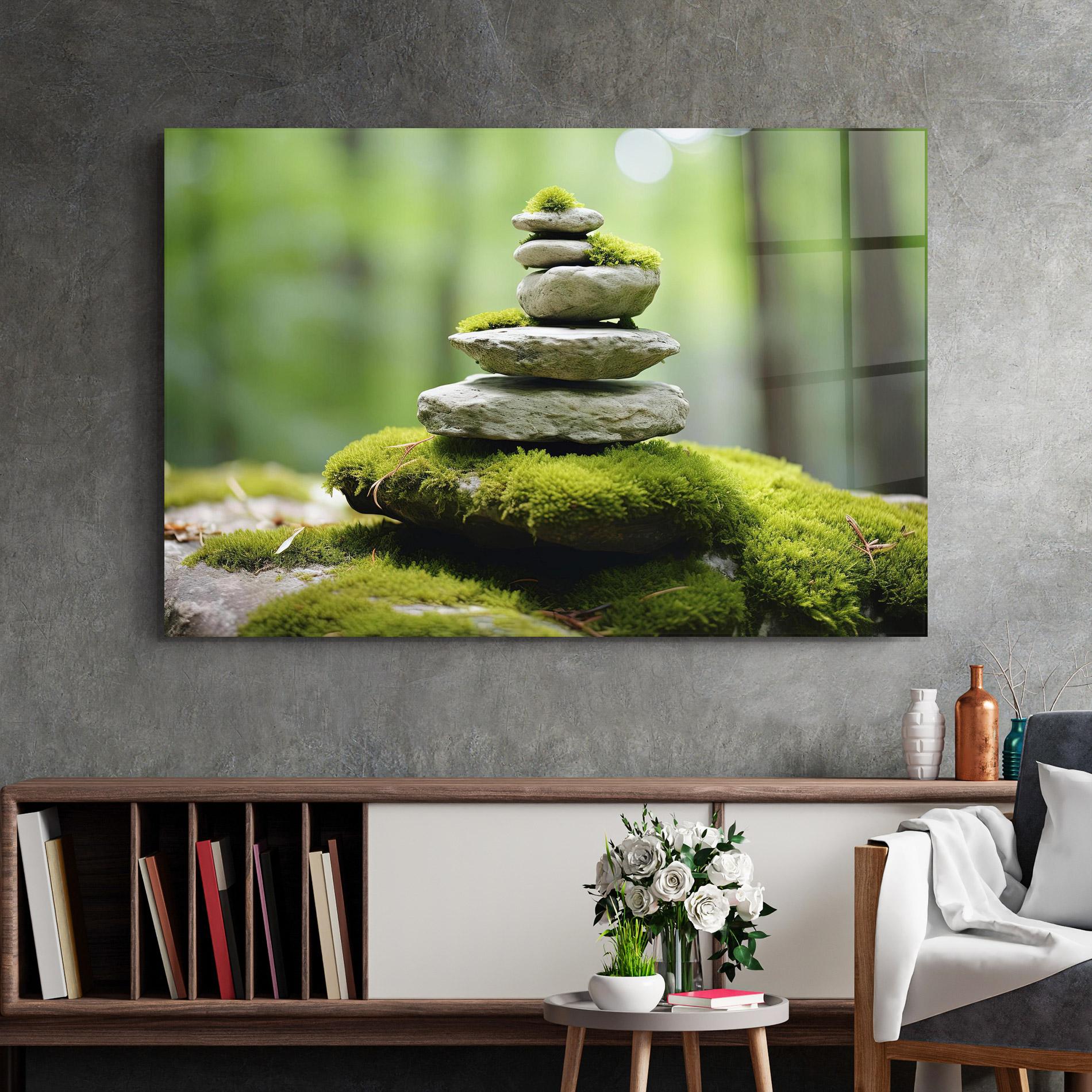 Üvegkép Pile Gray Rock mockup 2