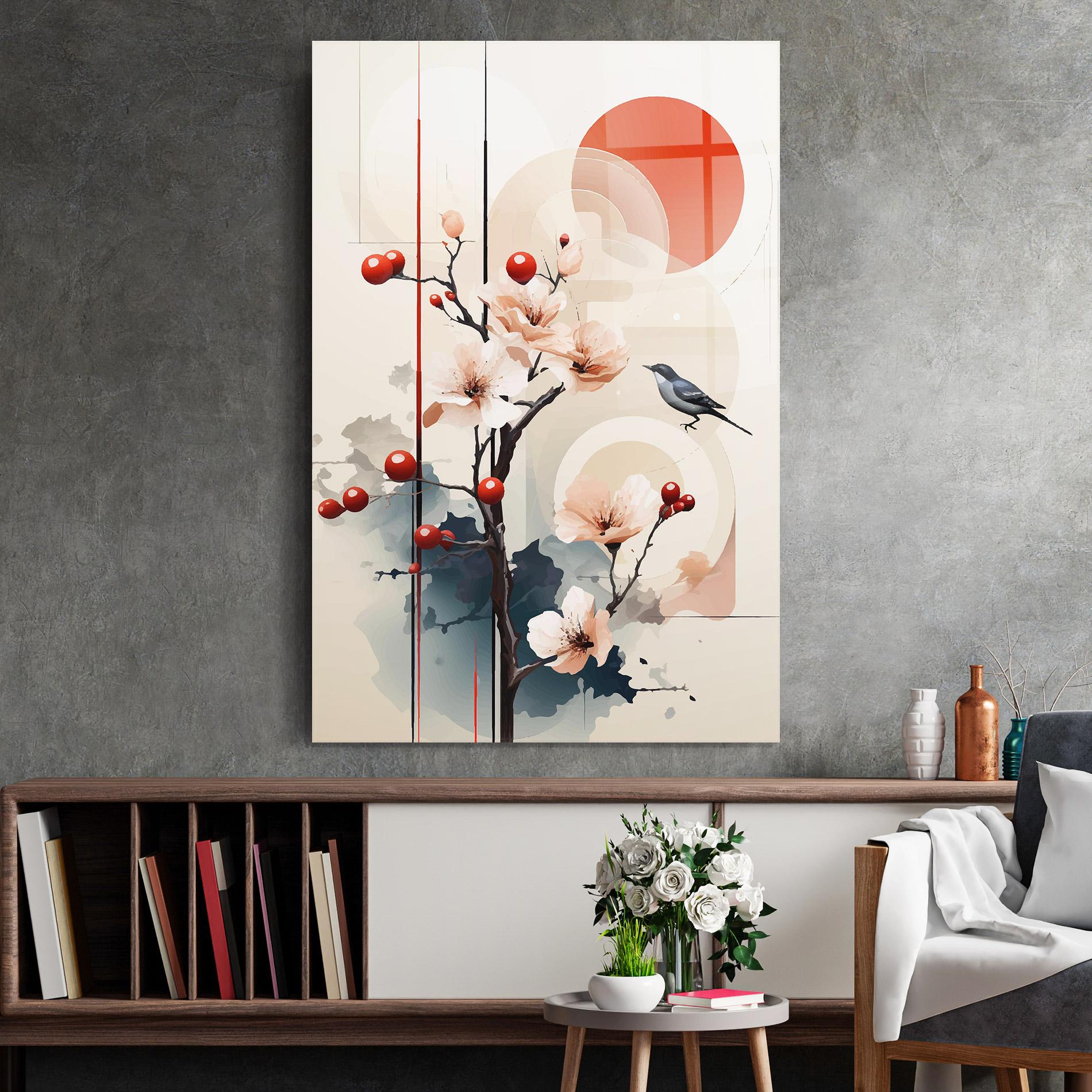 Üvegkép Cream Nature mockup 2