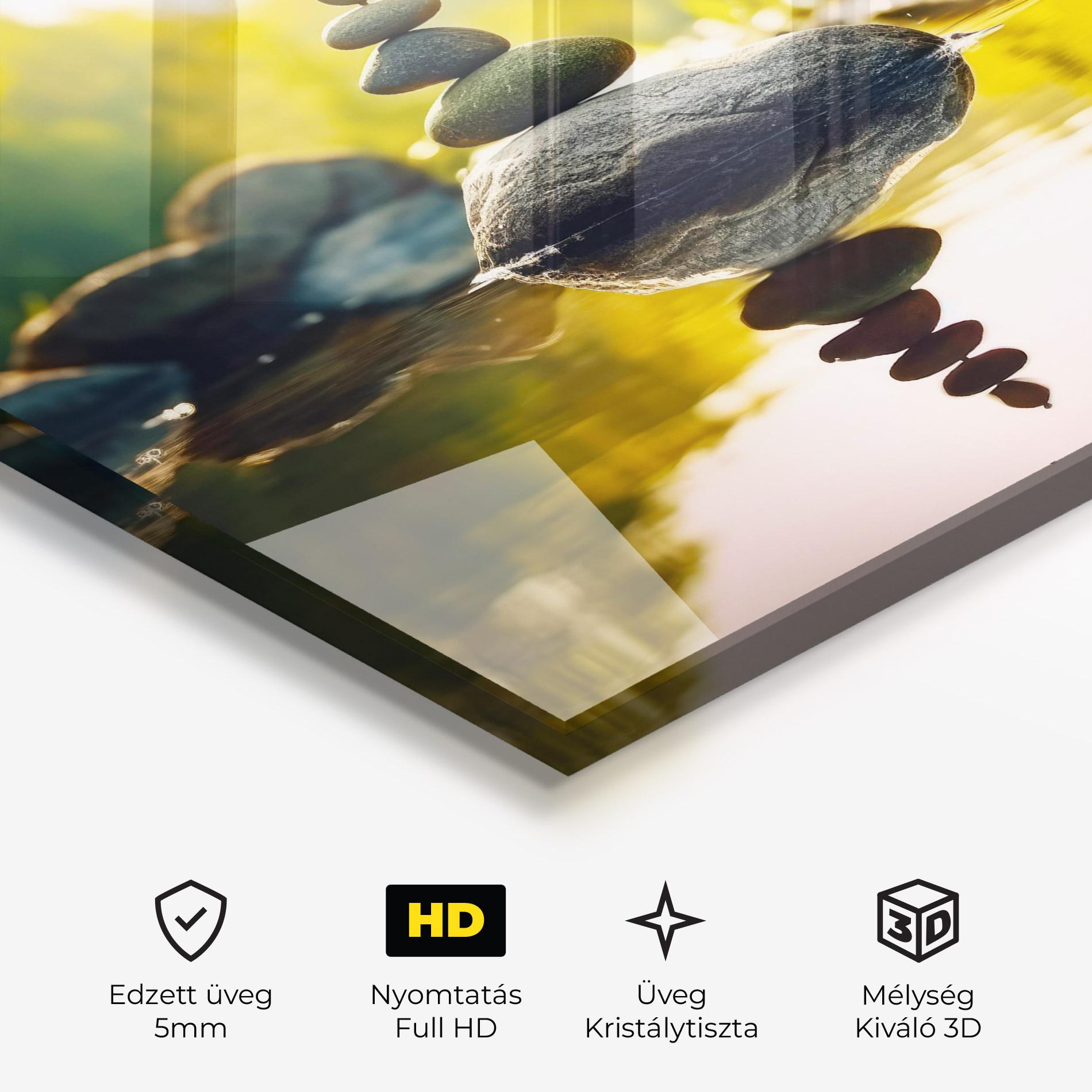 Üvegkép Lake Meditation Rocks mockup 3