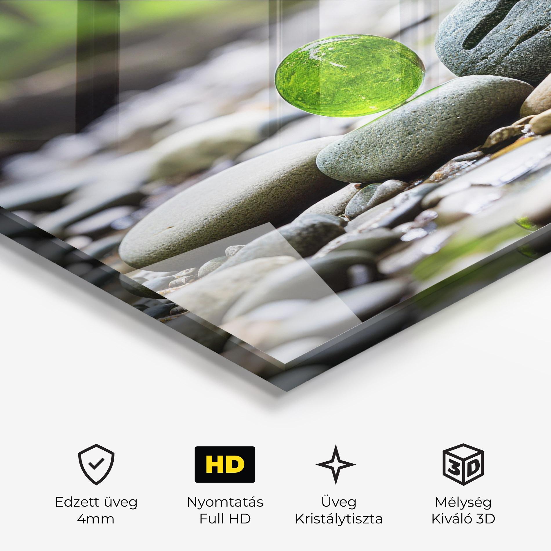 Üvegkép Green Glass Balls mockup 3